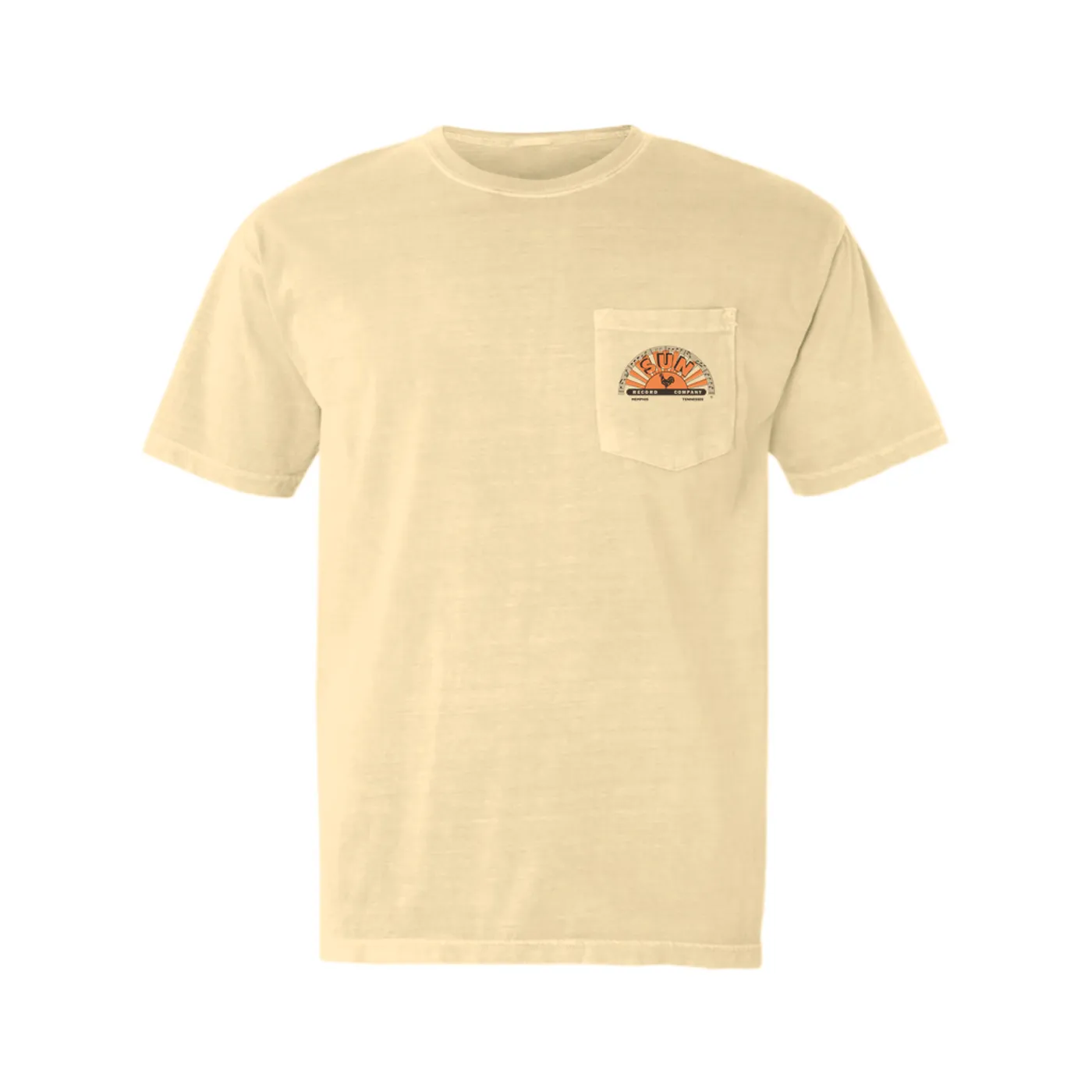 Sun Records T-Shirt | Orange Brown Half Logo Sun Records Pocket T-shirt
