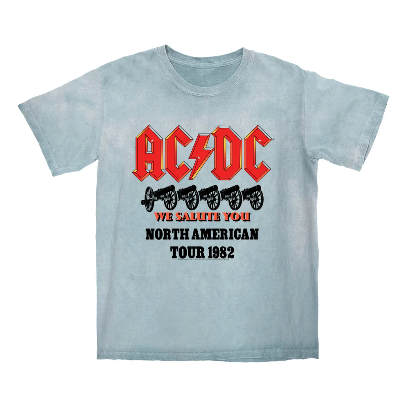 AC/DC T-shirt | We Salute You North American Tour 1982 ACDC Color Blast Shirt