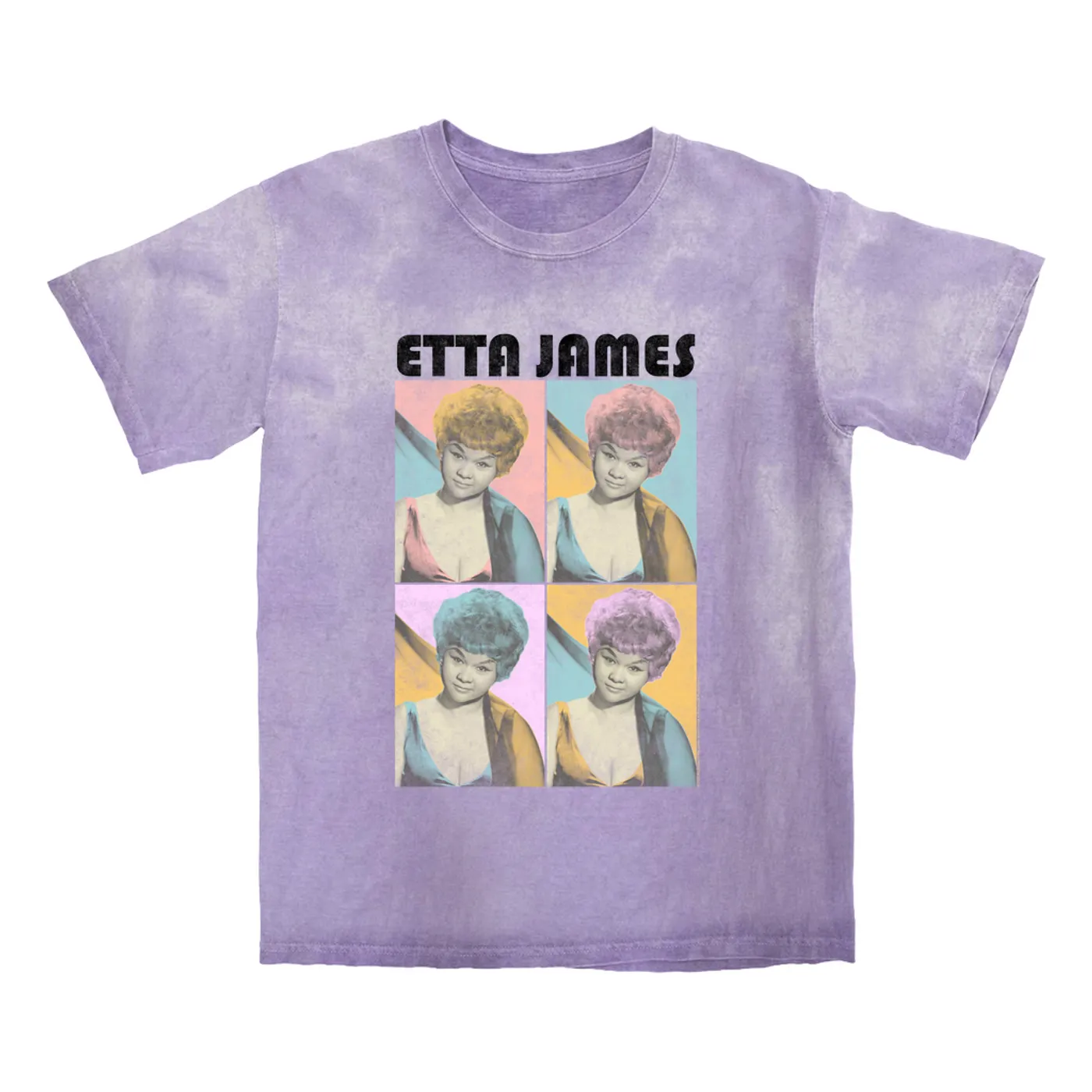 Etta James T-shirt | 1965 Pastel Pop Art Distressed Etta James Color Blast Shirt