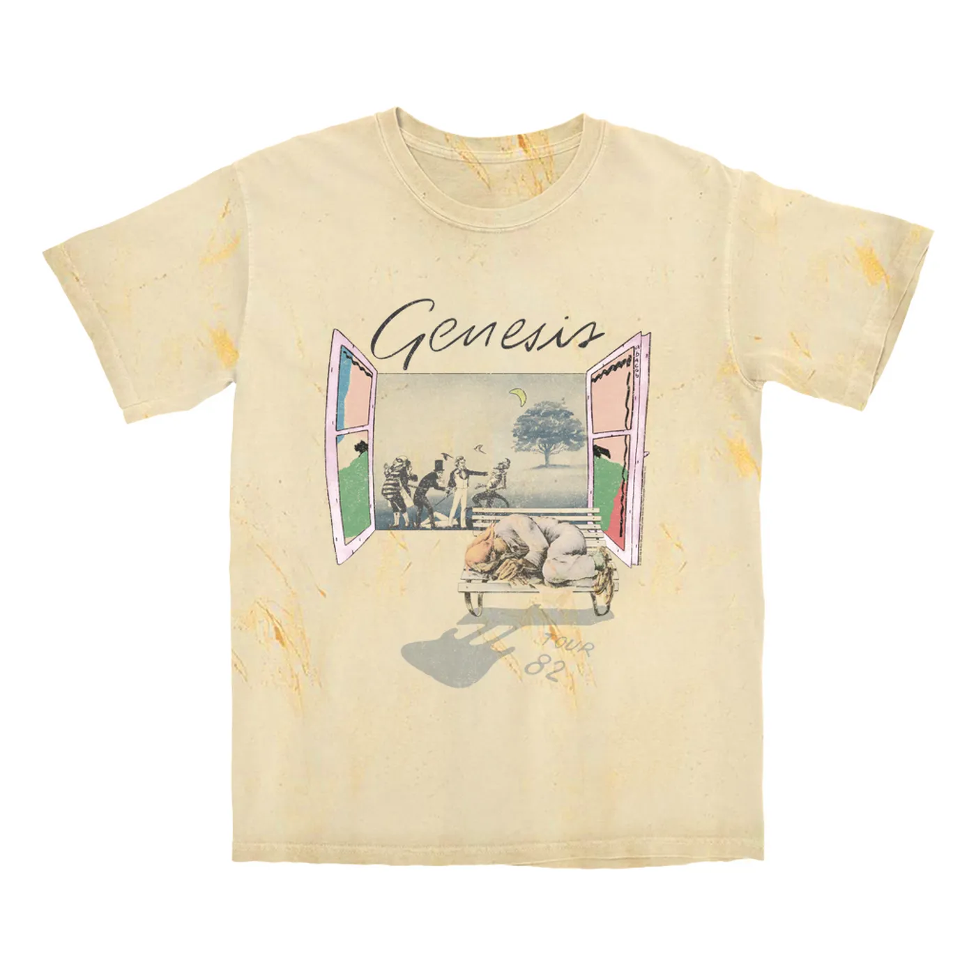 Genesis T-shirt | World Tour 1982 Genesis Color Blast Shirt
