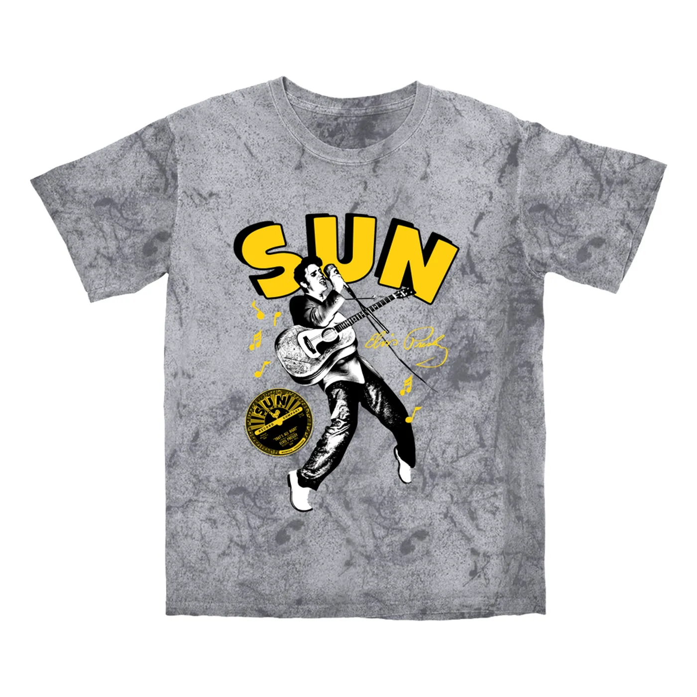 Elvis Presley Sun Records T-shirt | That's All Right Iconic Dance Move Sun Records Color Blast Shirt