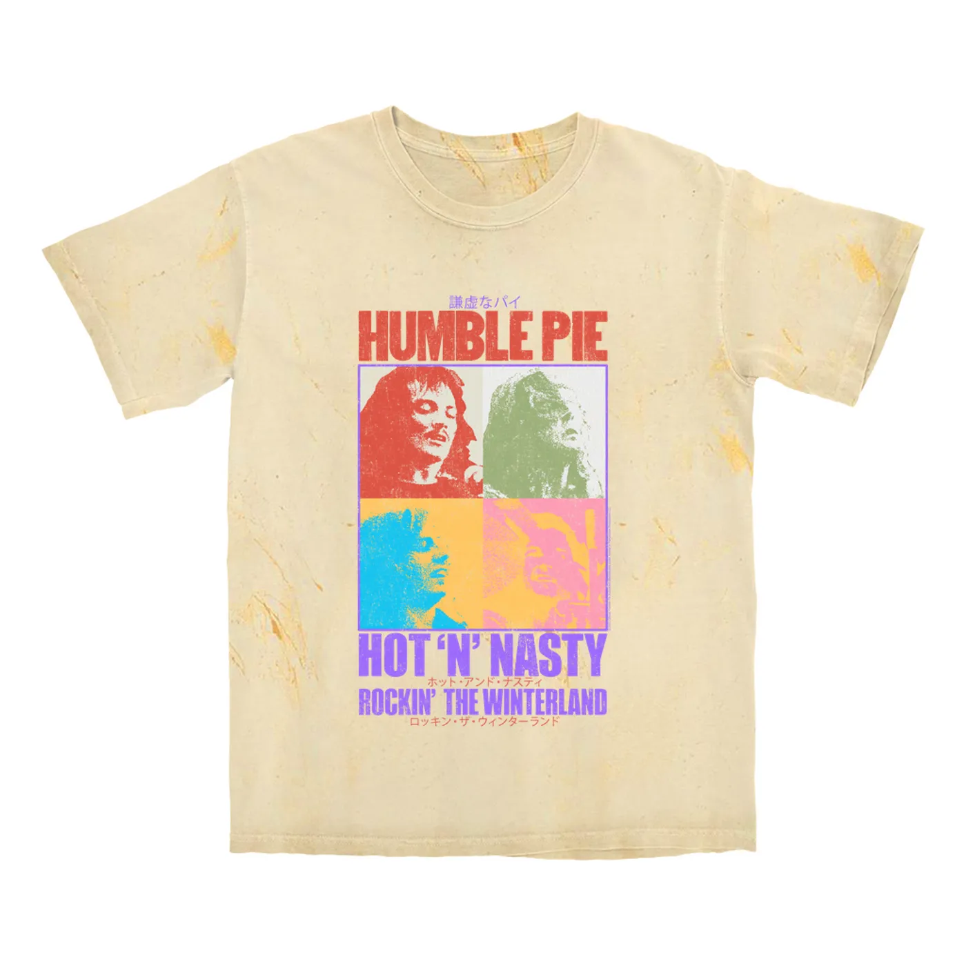 Humble Pie T-shirt | Rockin' The Winterland Distressed (Merchbar Exclusive) Humble Pie Color Blast Shirt