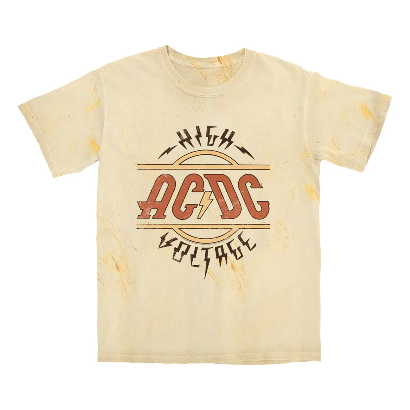 AC/DC T-shirt | Retro Colored High Voltage Design Distressed ACDC Color Blast Shirt