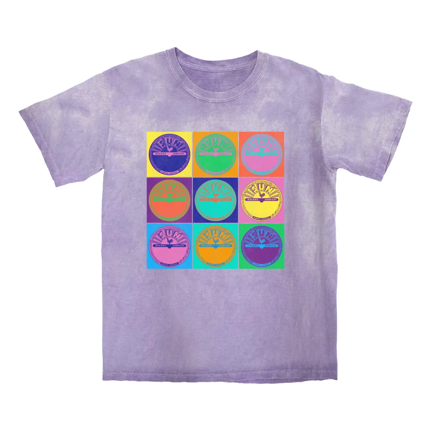 Sun Records T-shirt | Pop Art Label Sun Records Color Blast Shirt