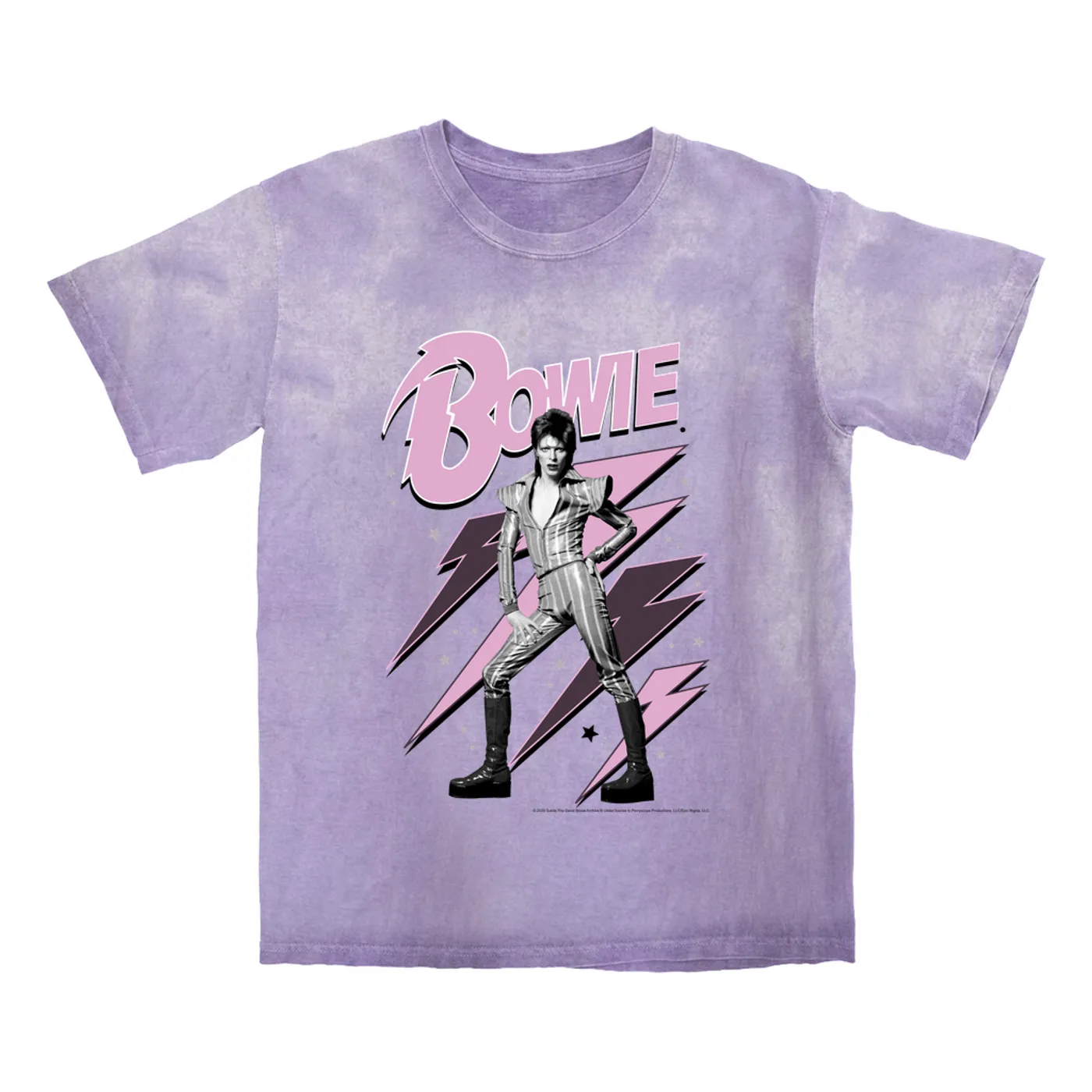 David Bowie T-shirt | Ziggy Stardust And Lightning Bolts (Merchbar Exclusive) David Bowie Color Blast Shirt