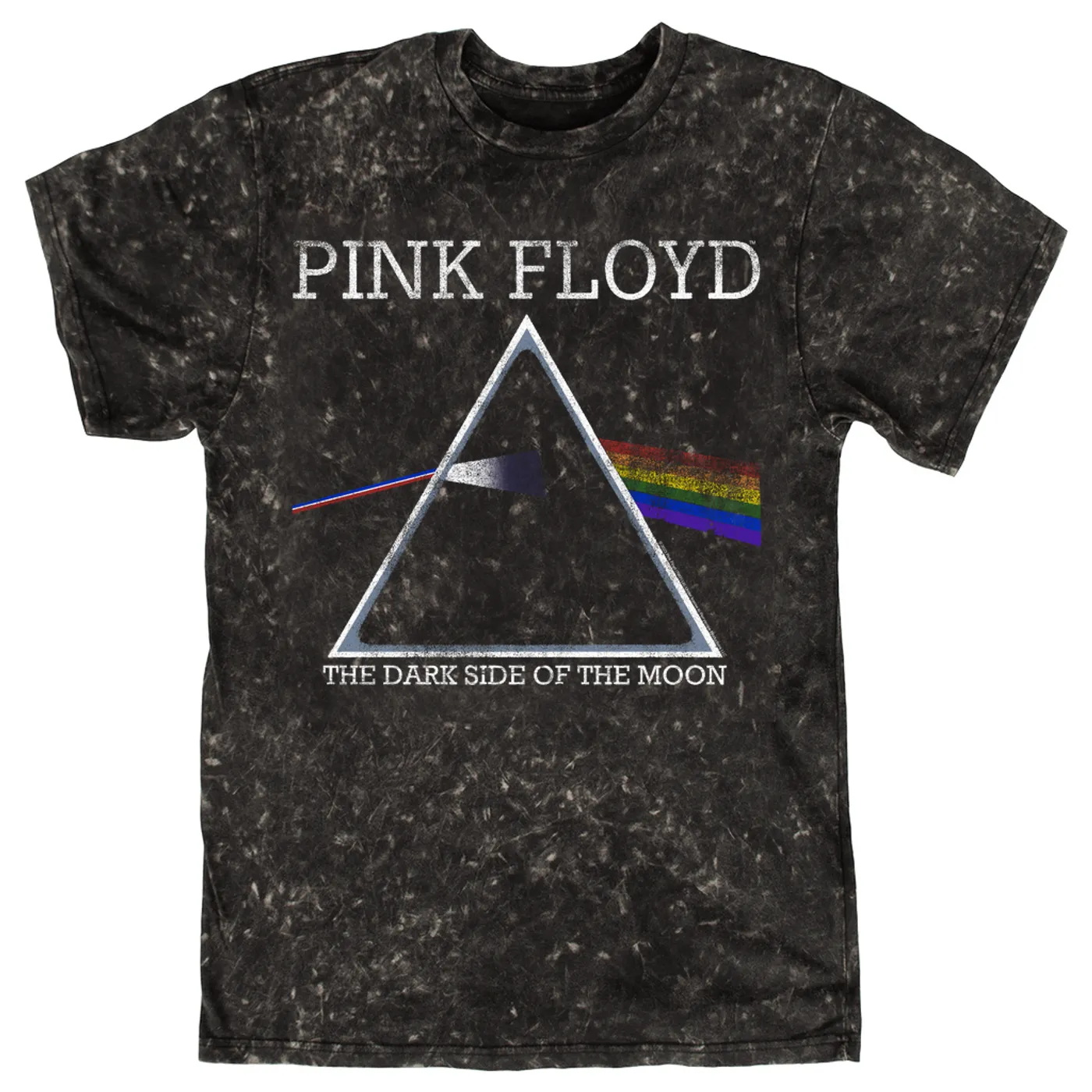 Pink Floyd T-shirt | Classic The Dark Side Of The Moon Logo Distressed Pink Floyd Mineral Wash Shirt