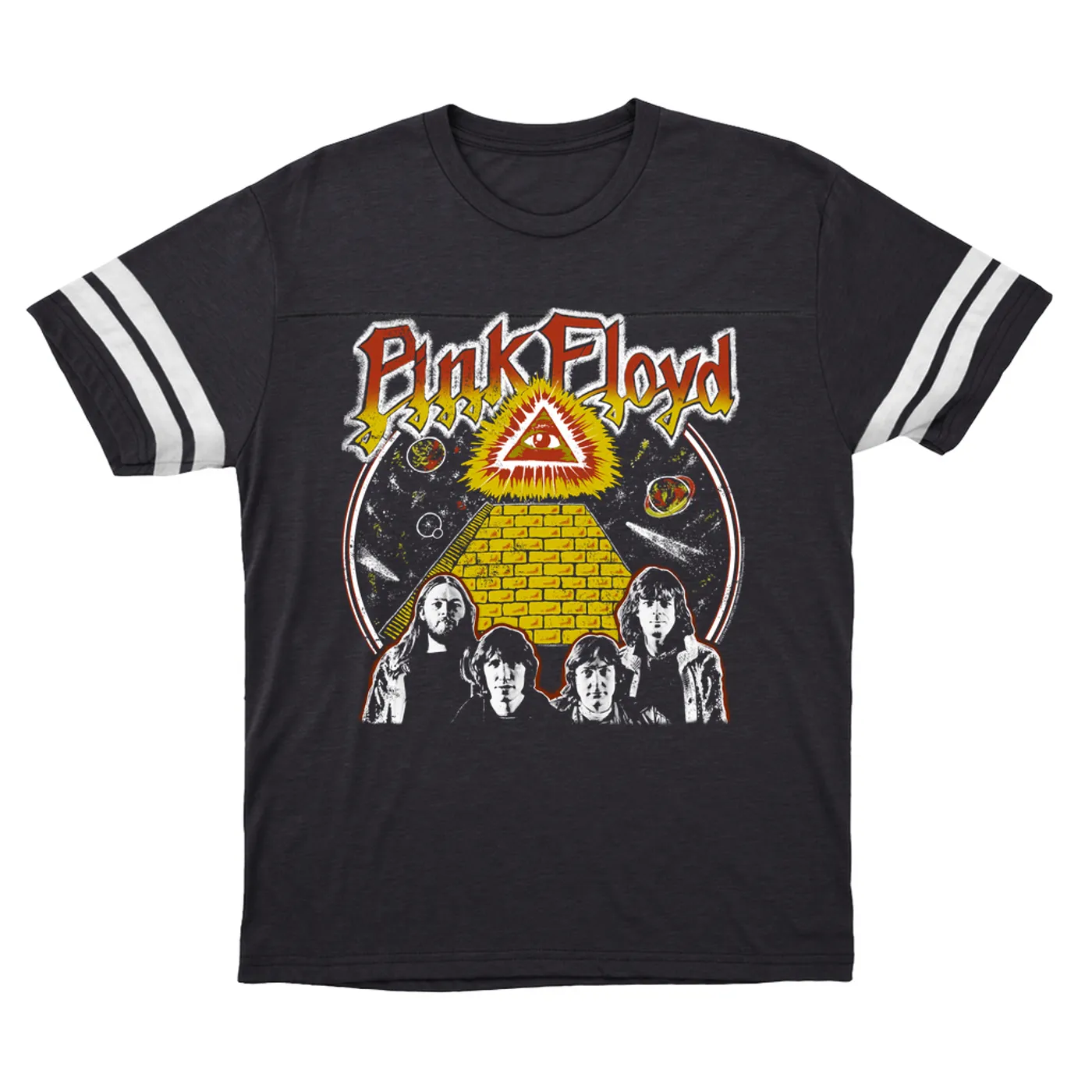 Pink Floyd T-Shirt | All Seeing Eye Art Pink Floyd Football Shirt