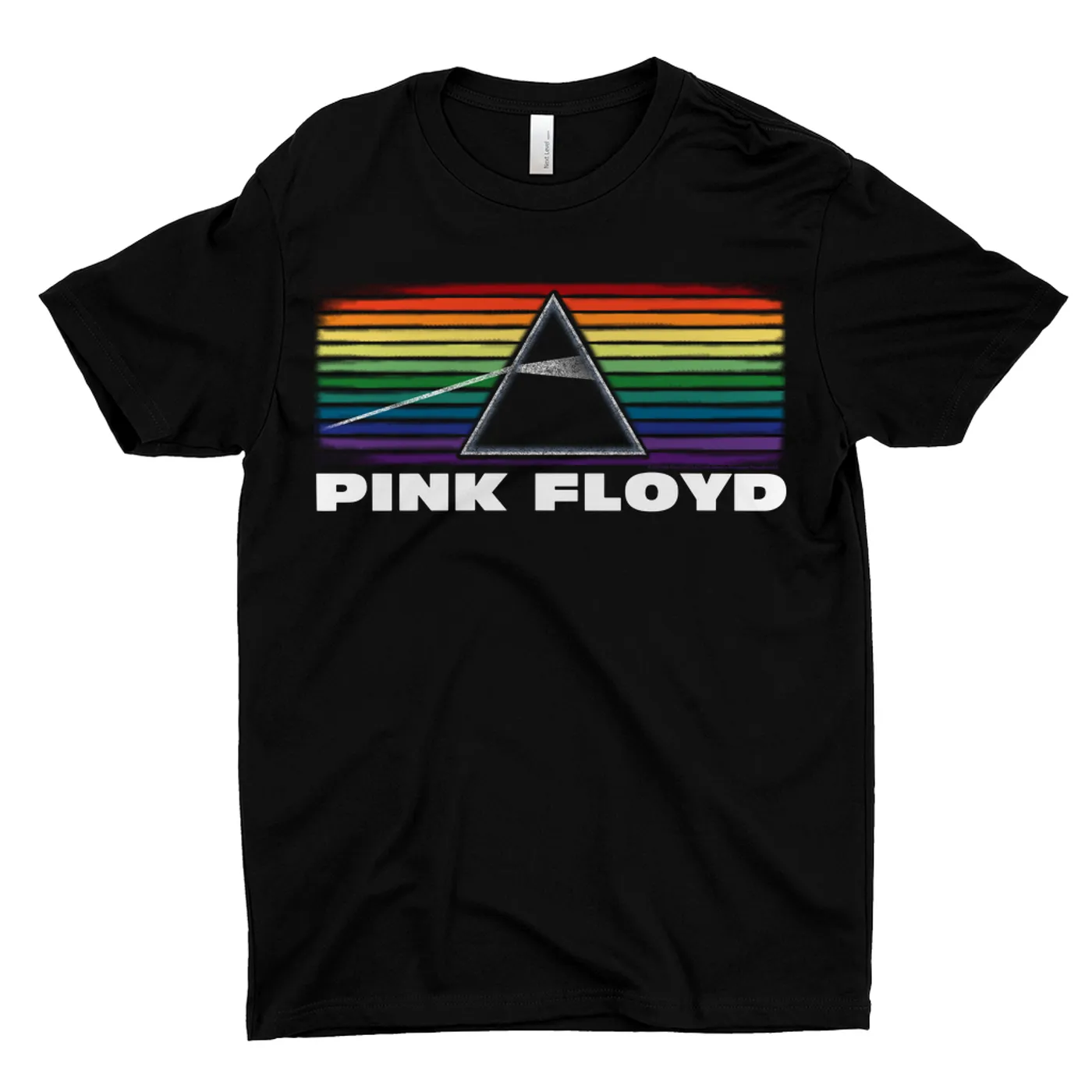 Pink Floyd T-Shirt | The Dark Side Of The Moon Banner Rainbow Distressed Pink Floyd Shirt