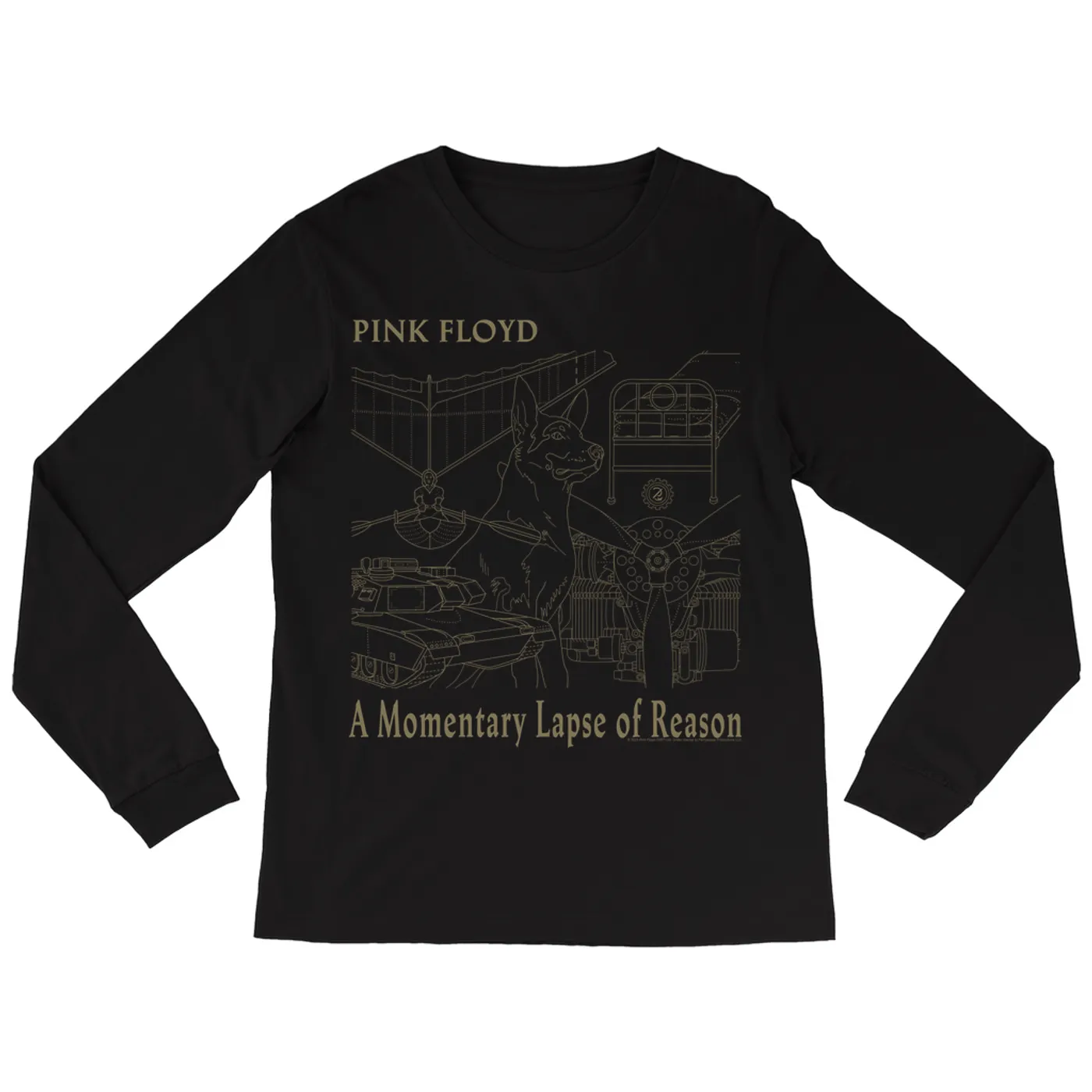 Pink Floyd Long Sleeve Shirt | A Momentary Lapse of Reason Schematic Pink Floyd Shirt