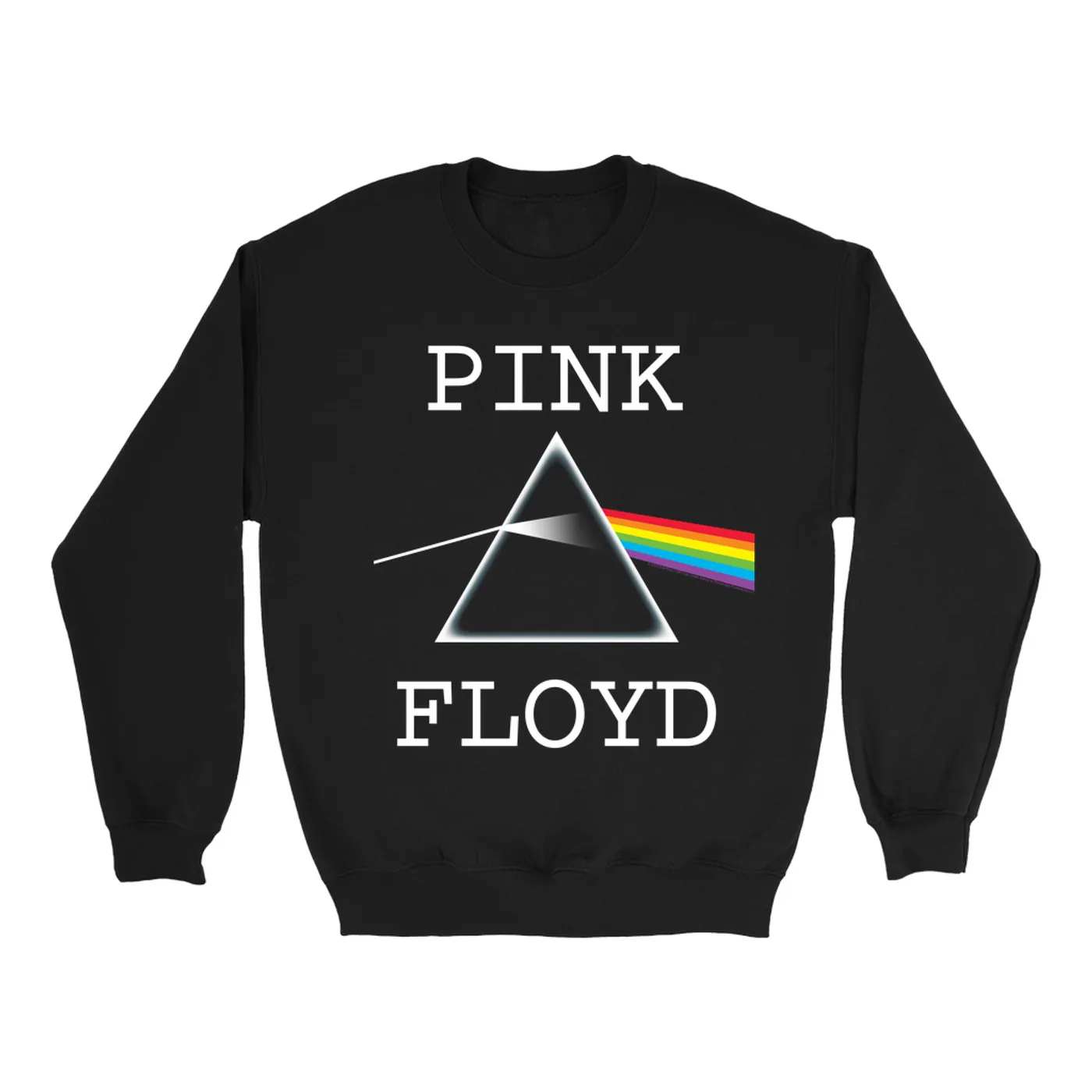 Pink Floyd Sweatshirt | The Classic Dark Side Of The Moon Prism Logo Distressed Pink Floyd Sweatshirt