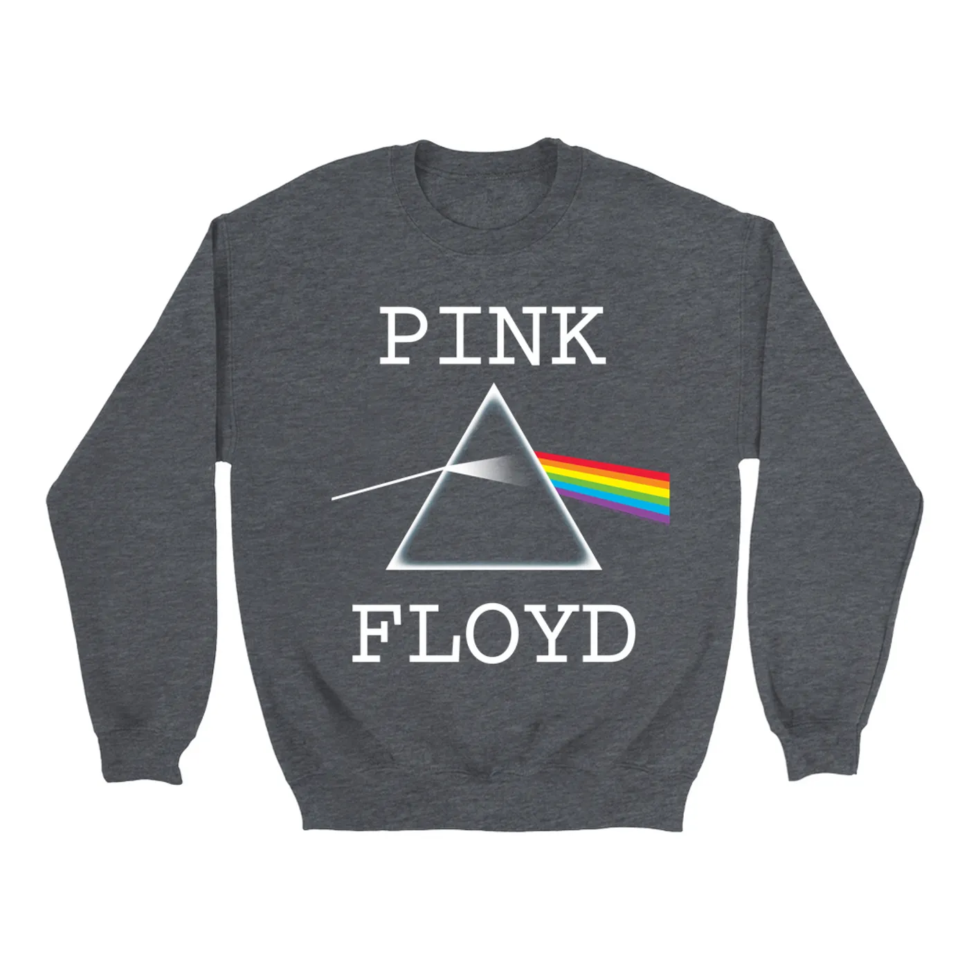 Pink Floyd Sweatshirt | The Classic Dark Side Of The Moon Prism Logo Distressed Pink Floyd Sweatshirt