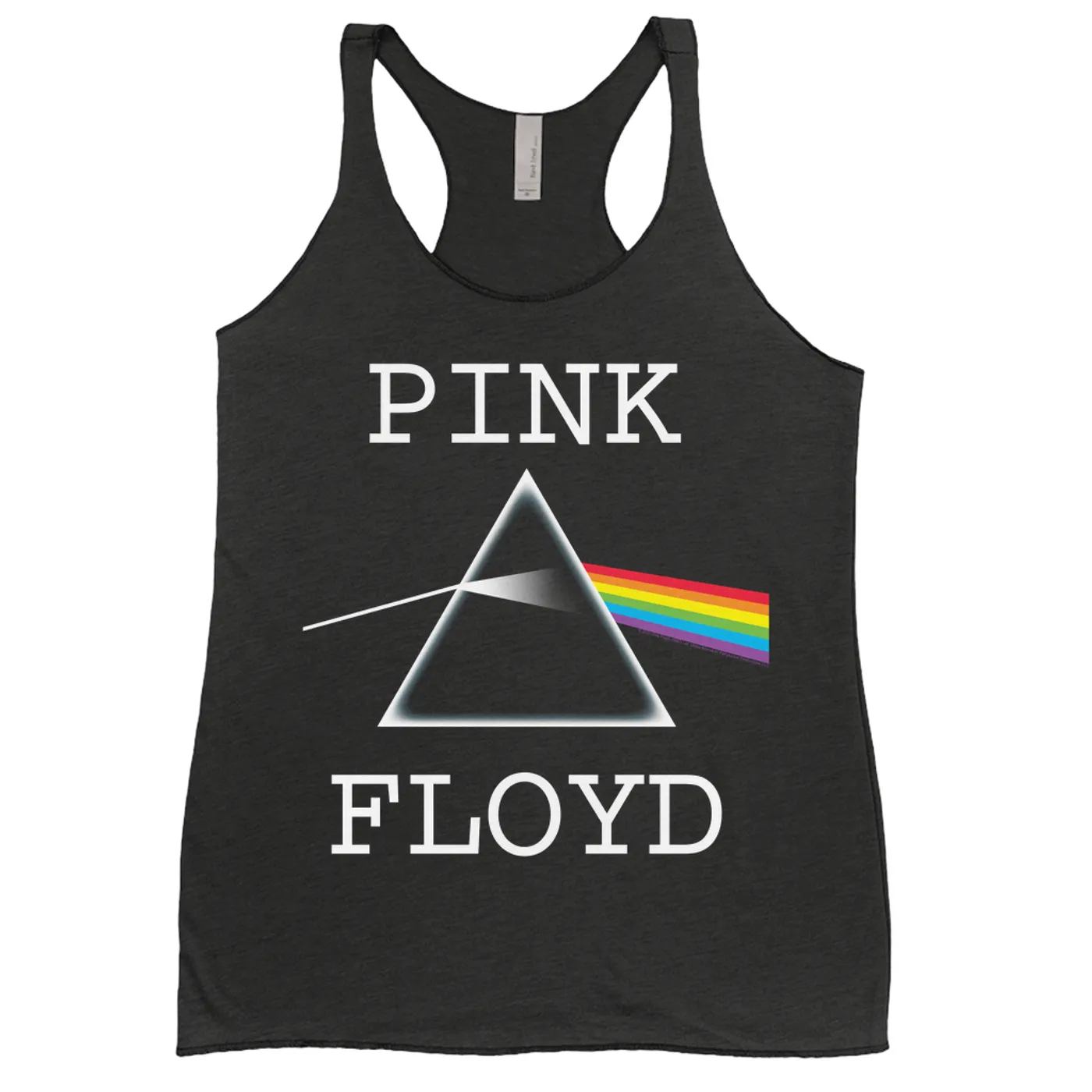 Pink Floyd Ladies' Tank Top | The Classic Dark Side Of The Moon Prism Logo Distressed Pink Floyd Shirt