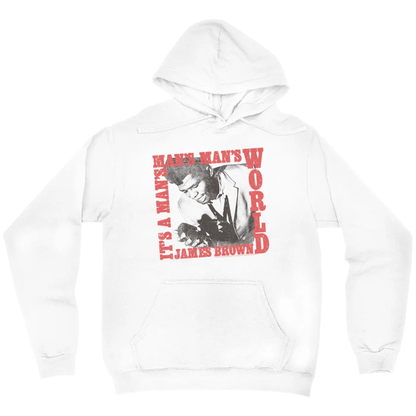 James Brown Hoodie | Man's World Pink Retro Square Image James Brown Hoodie