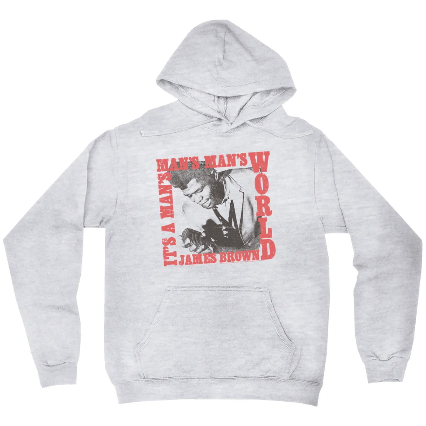 James Brown Hoodie | Man's World Pink Retro Square Image James Brown Hoodie
