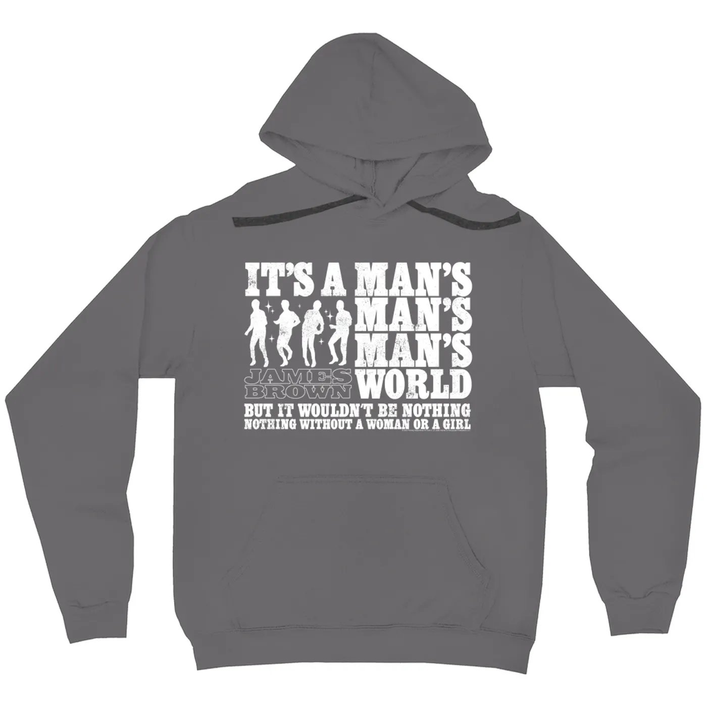 James Brown Hoodie | It's A Man's World White Silhouettes Distressed James Brown Hoodie