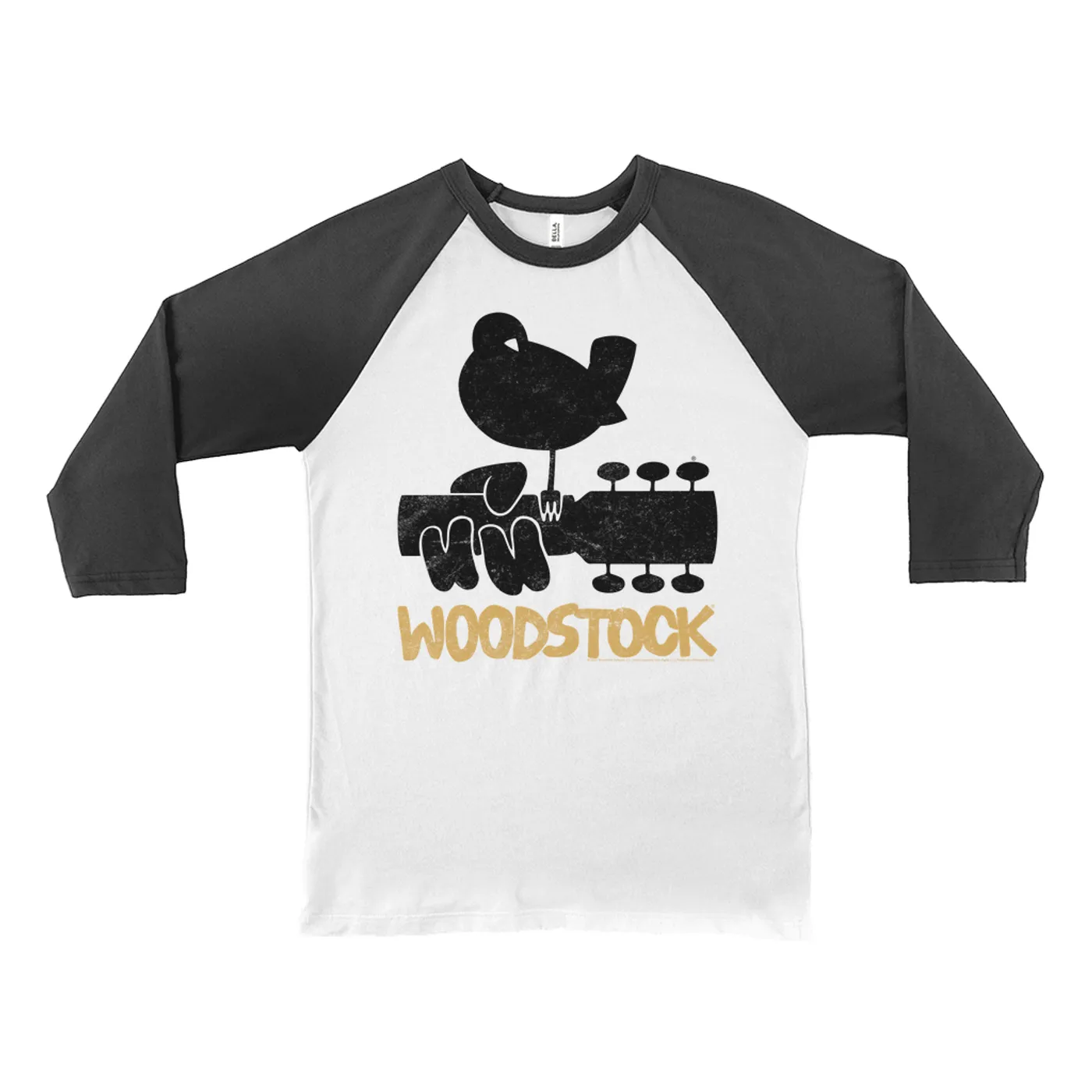 Woodstock 3/4 Sleeve Baseball Tee | Neutrals Logo (Merchbar Exclusive) Woodstock Shirt
