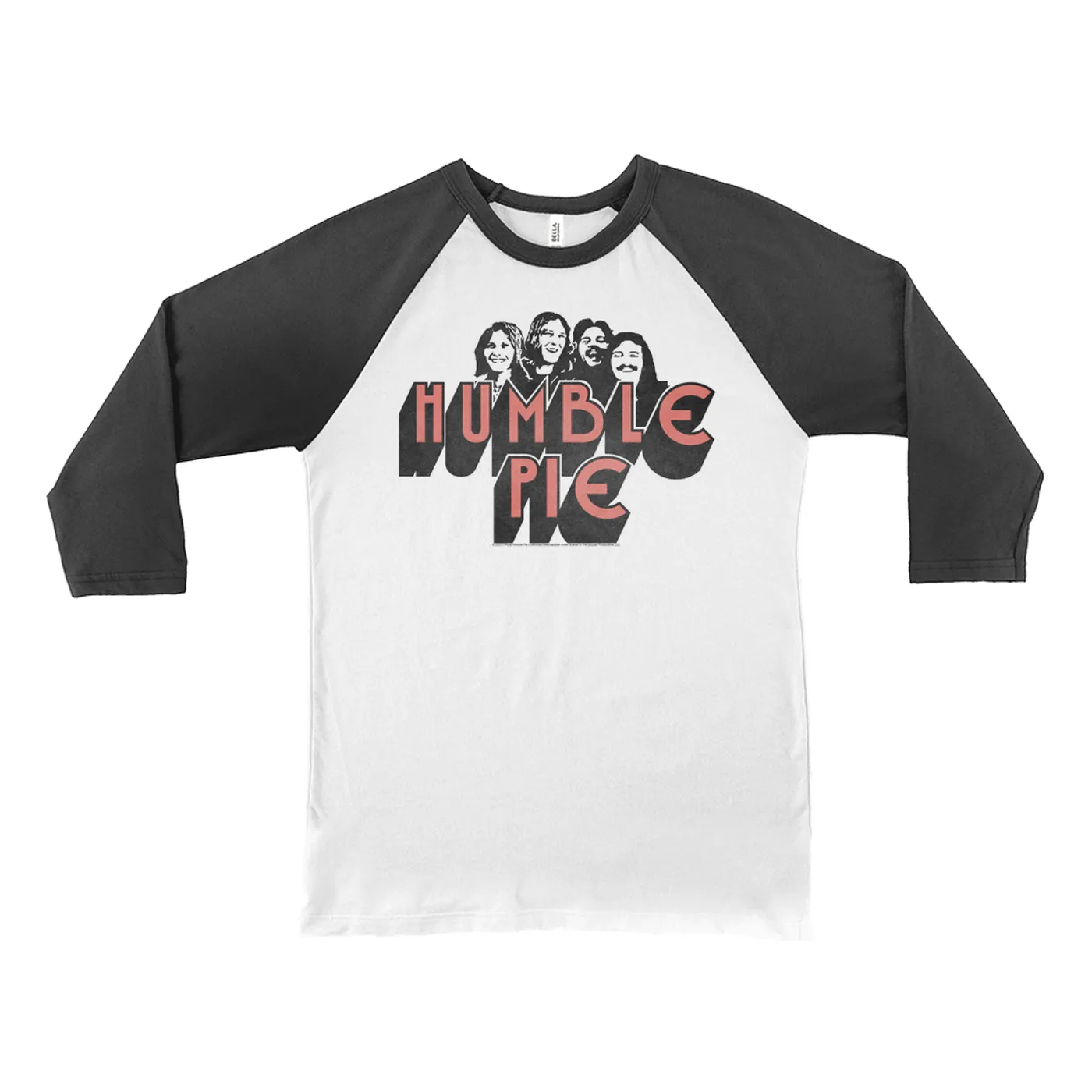 Humble Pie 3/4 Sleeve Baseball Tee | Group Image Poster Design Humble Pie Shirt