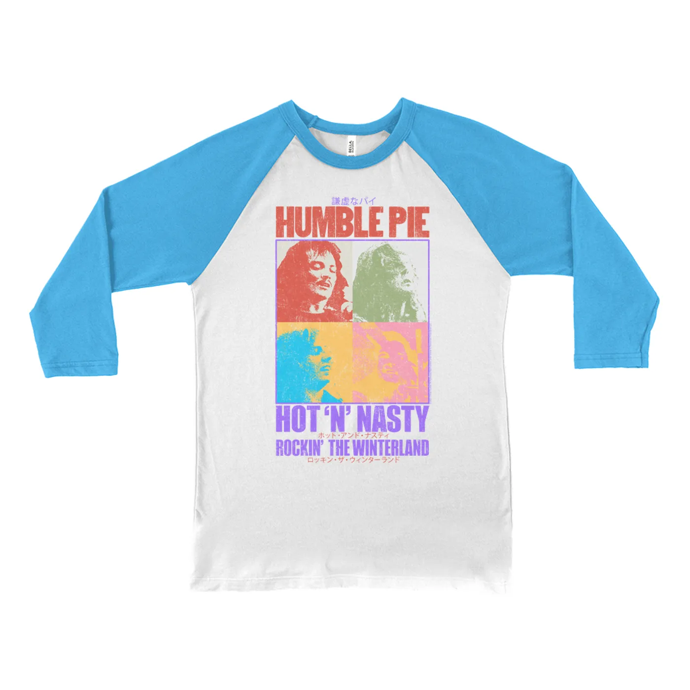 Humble Pie 3/4 Sleeve Baseball Tee | Rockin' The Winterland Distressed (Merchbar Exclusive) Humble Pie Shirt