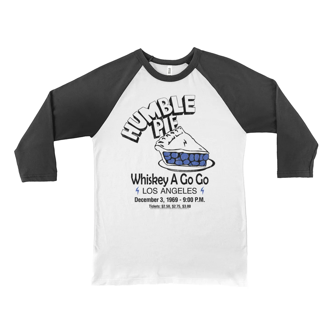Humble Pie 3/4 Sleeve Baseball Tee | Whisky A Go Go 1969 Performance (Merchbar Exclusive) Humble Pie Shirt