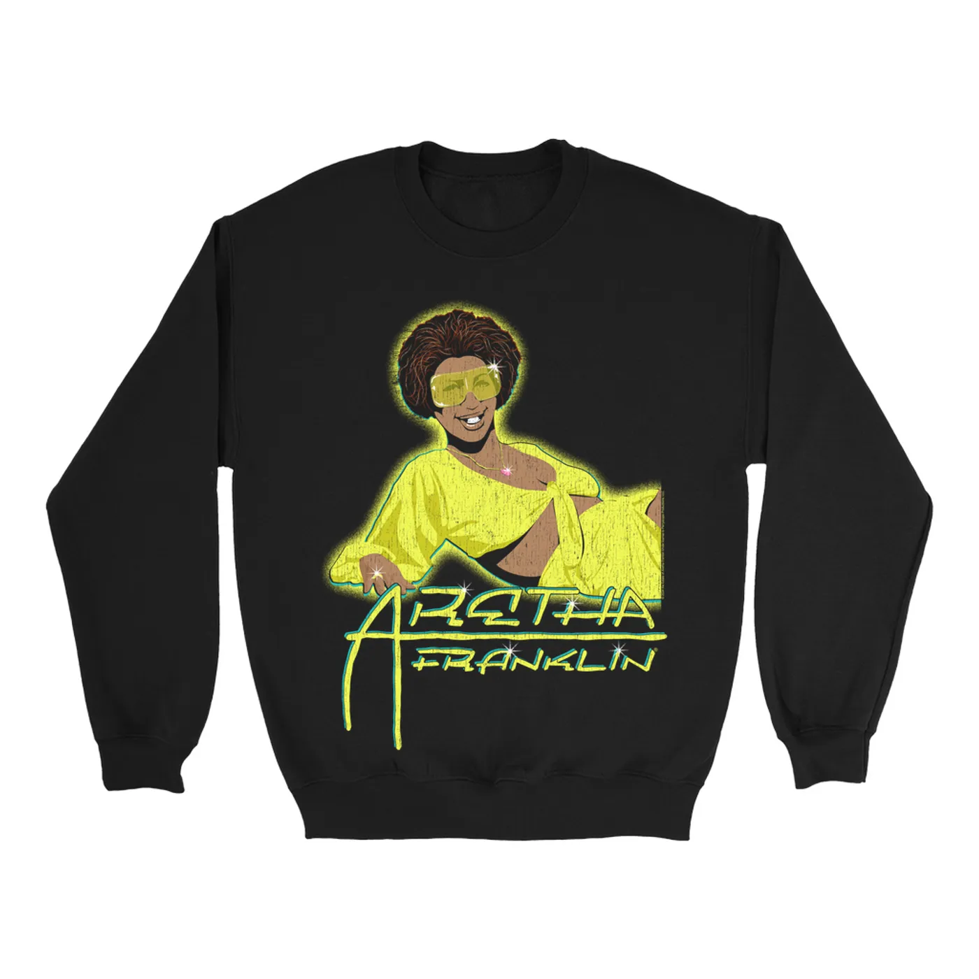 Aretha Franklin Sweatshirt | A Burst Of Yellow (Merchbar Exclusive) Aretha Franklin Sweatshirt