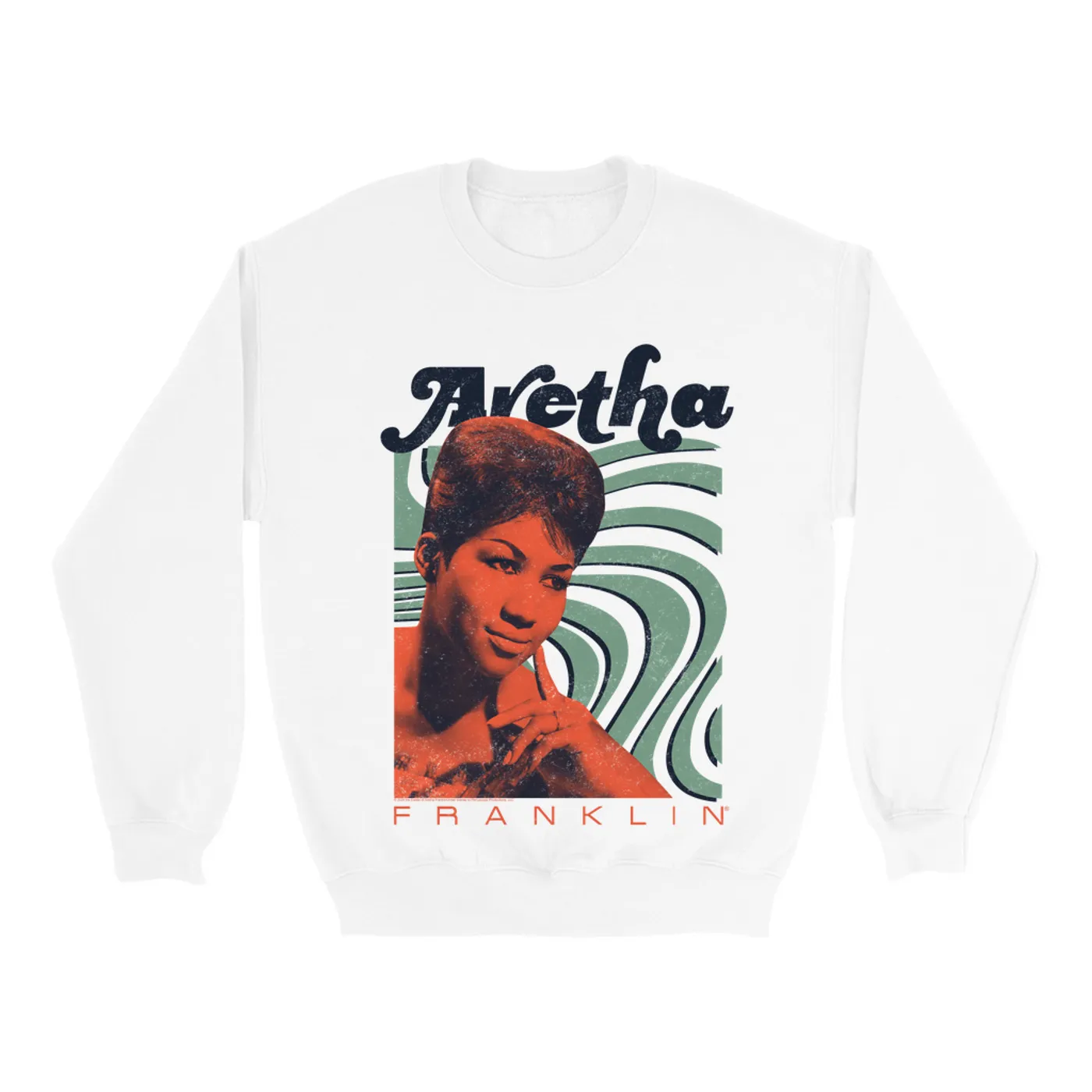 Aretha Franklin Sweatshirt | Smooth Waves Design Aretha Franklin Sweatshirt