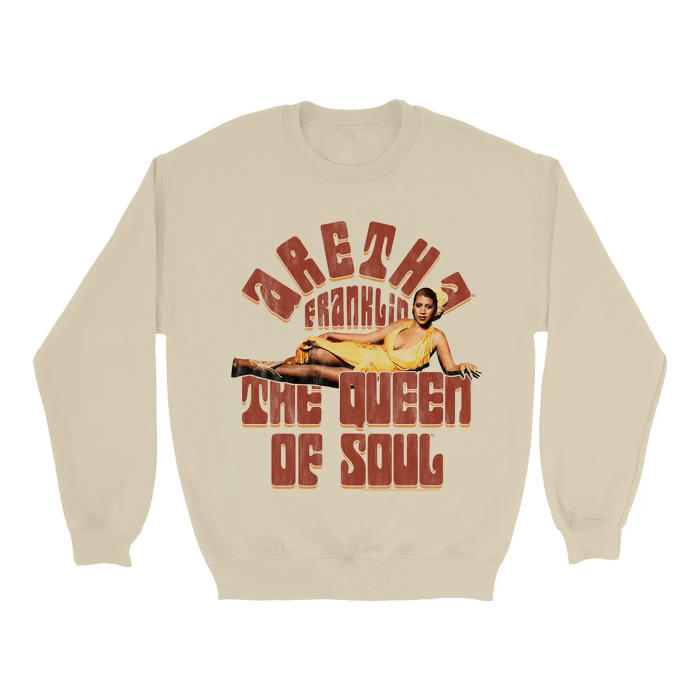 Aretha Franklin Sweatshirt | Queen Of Soul Retro Distressed Aretha Franklin Sweatshirt