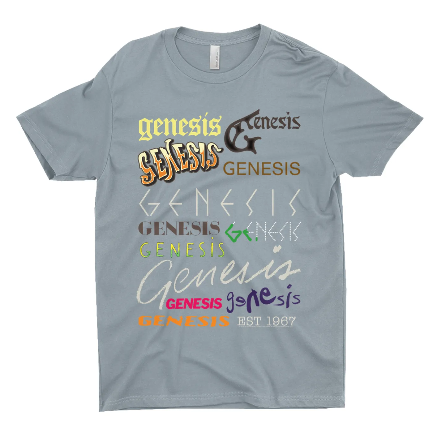 Genesis T-Shirt | Album Logos Through The Years Genesis Shirt