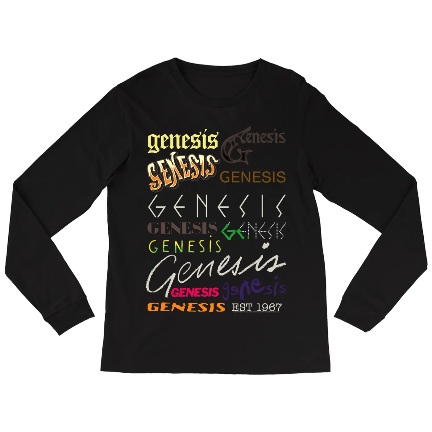 Genesis Long Sleeve Shirt | Album Logos Through The Years Genesis Shirt