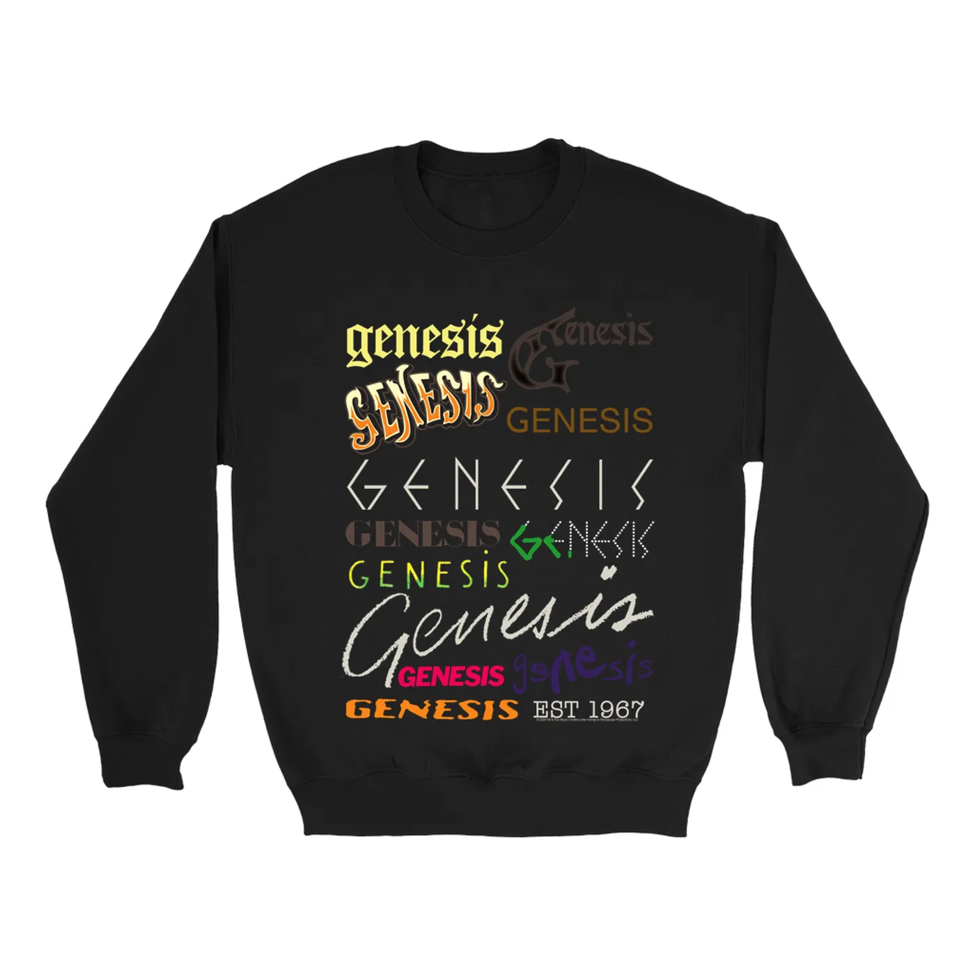 Genesis Sweatshirt | Album Logos Through The Years Genesis Sweatshirt