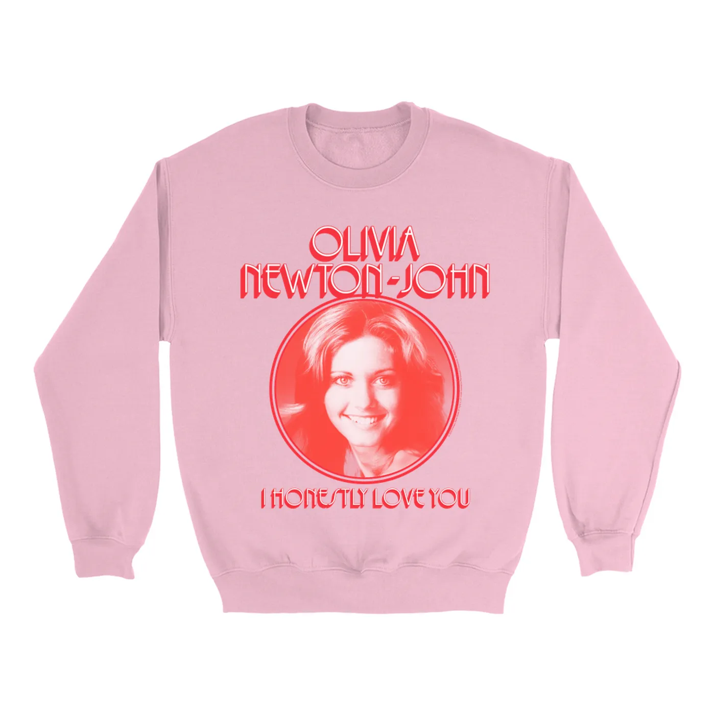 Olivia Newton-John Sweatshirt | I Honestly Love You Red Olivia Newton John Sweatshirt
