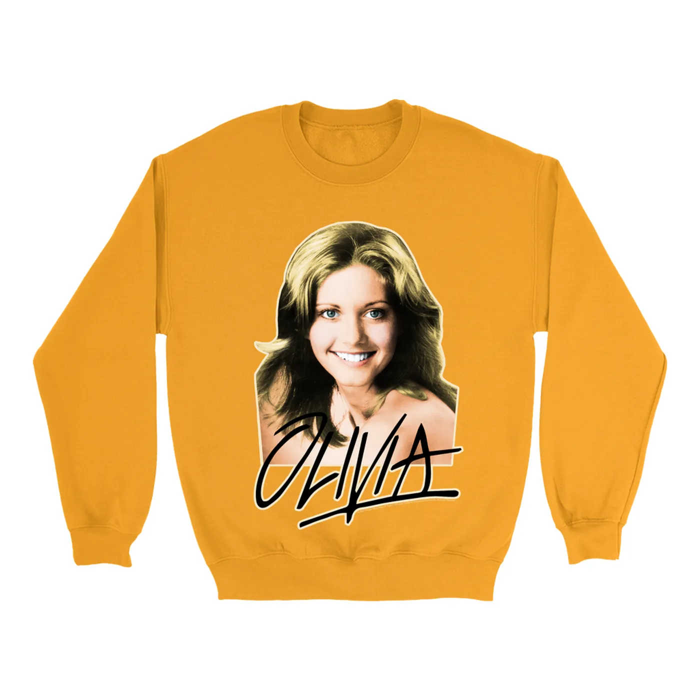 Olivia Newton-John Sweatshirt | Logo And Young Image Design Olivia Newton John Sweatshirt