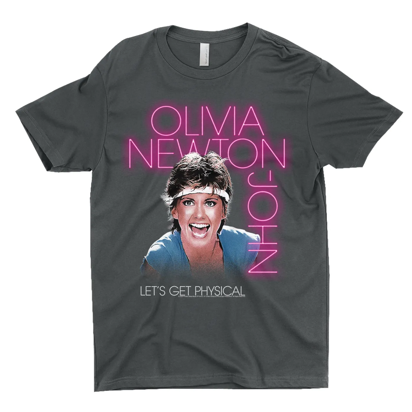 Olivia Newton-John T-Shirt | Let's Get Physical Neon Pink Olivia Newton John Shirt