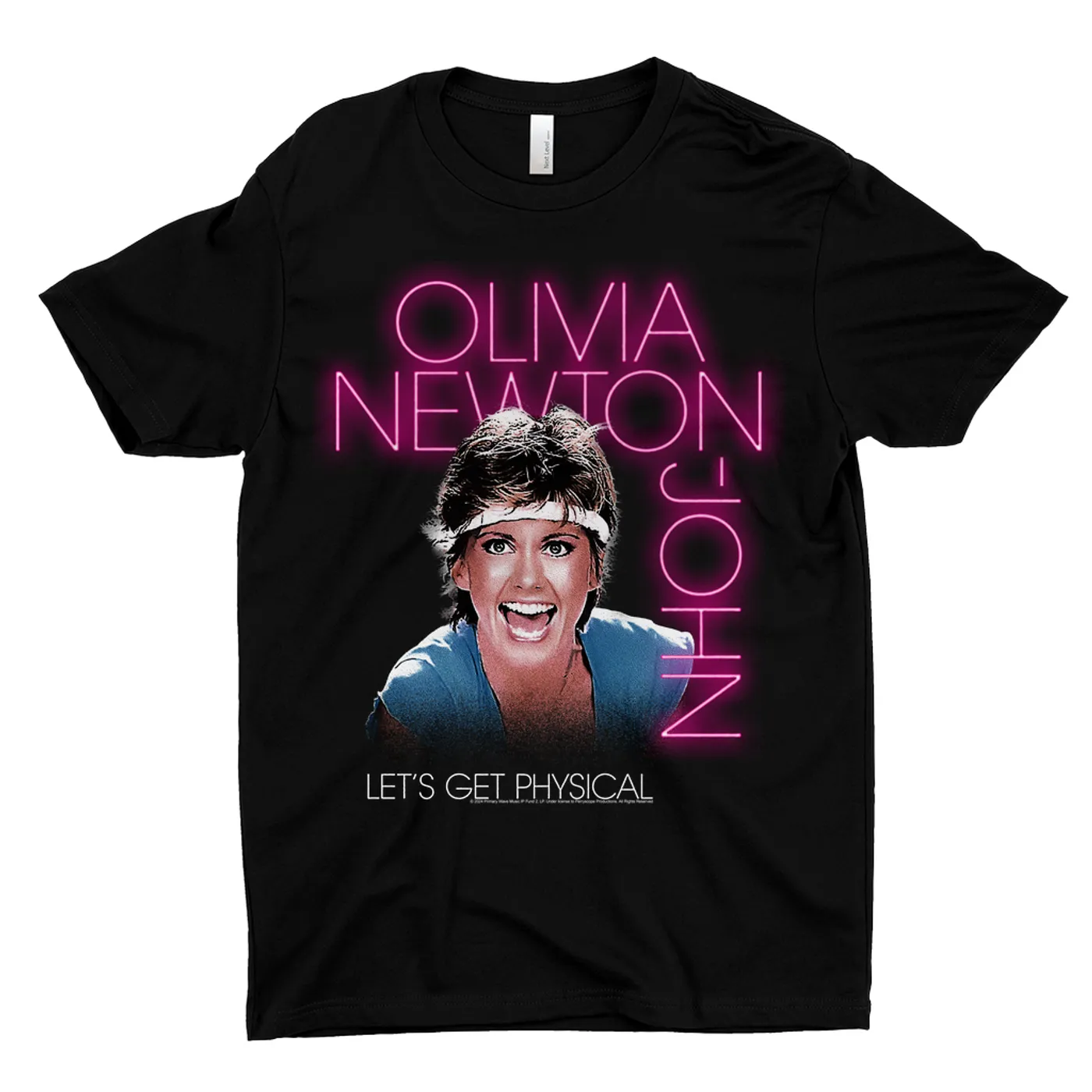 Olivia Newton-John T-Shirt | Let's Get Physical Neon Pink Olivia Newton John Shirt