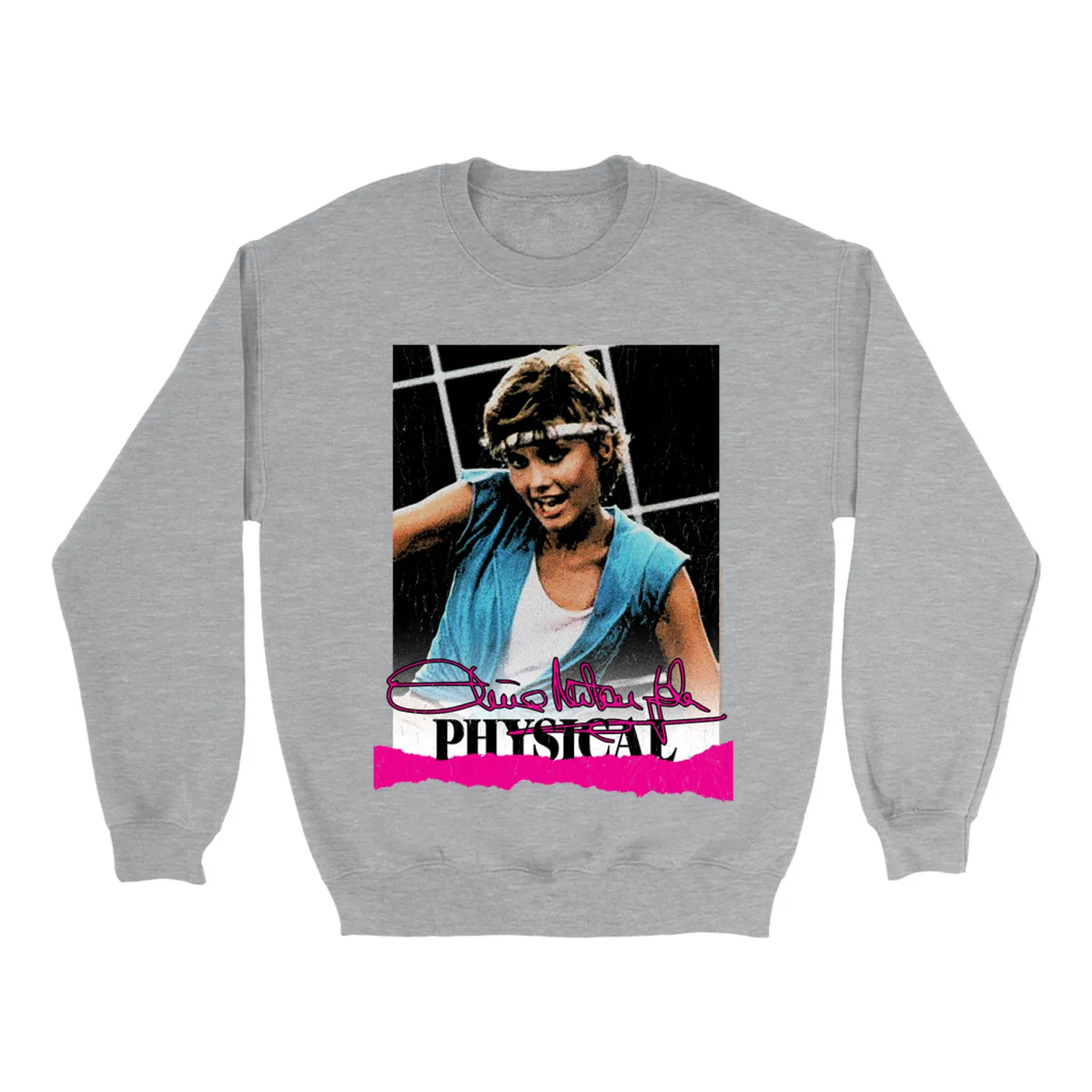 Olivia Newton-John Sweatshirt | Physical Signed Distressed Image Olivia Newton John Sweatshirt