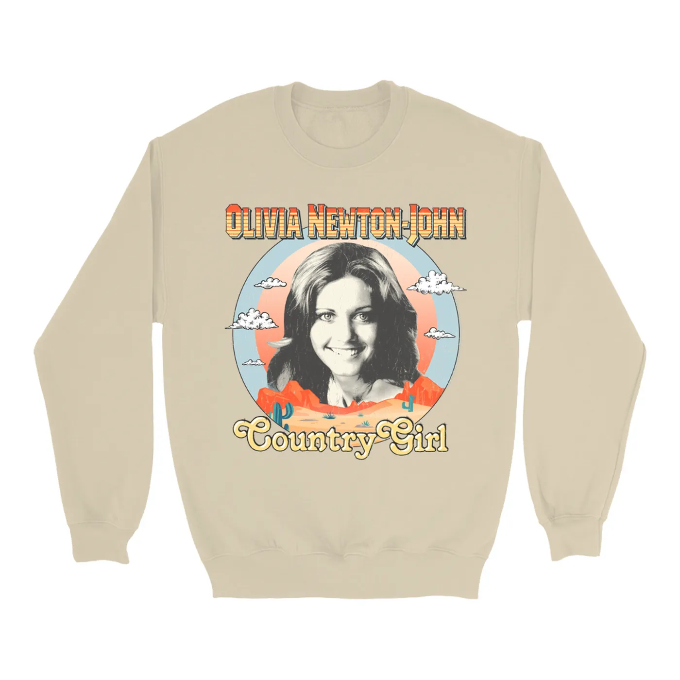 Olivia Newton-John Sweatshirt | Country Girl Landscape Design (Merchbar Exclusive) Olivia Newton John Sweatshirt