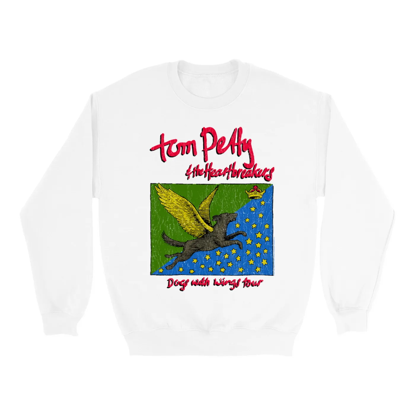 Tom Petty and the Heartbreakers Sweatshirt | Dogs WIth Wings 1995 Tour Tom Petty Sweatshirt