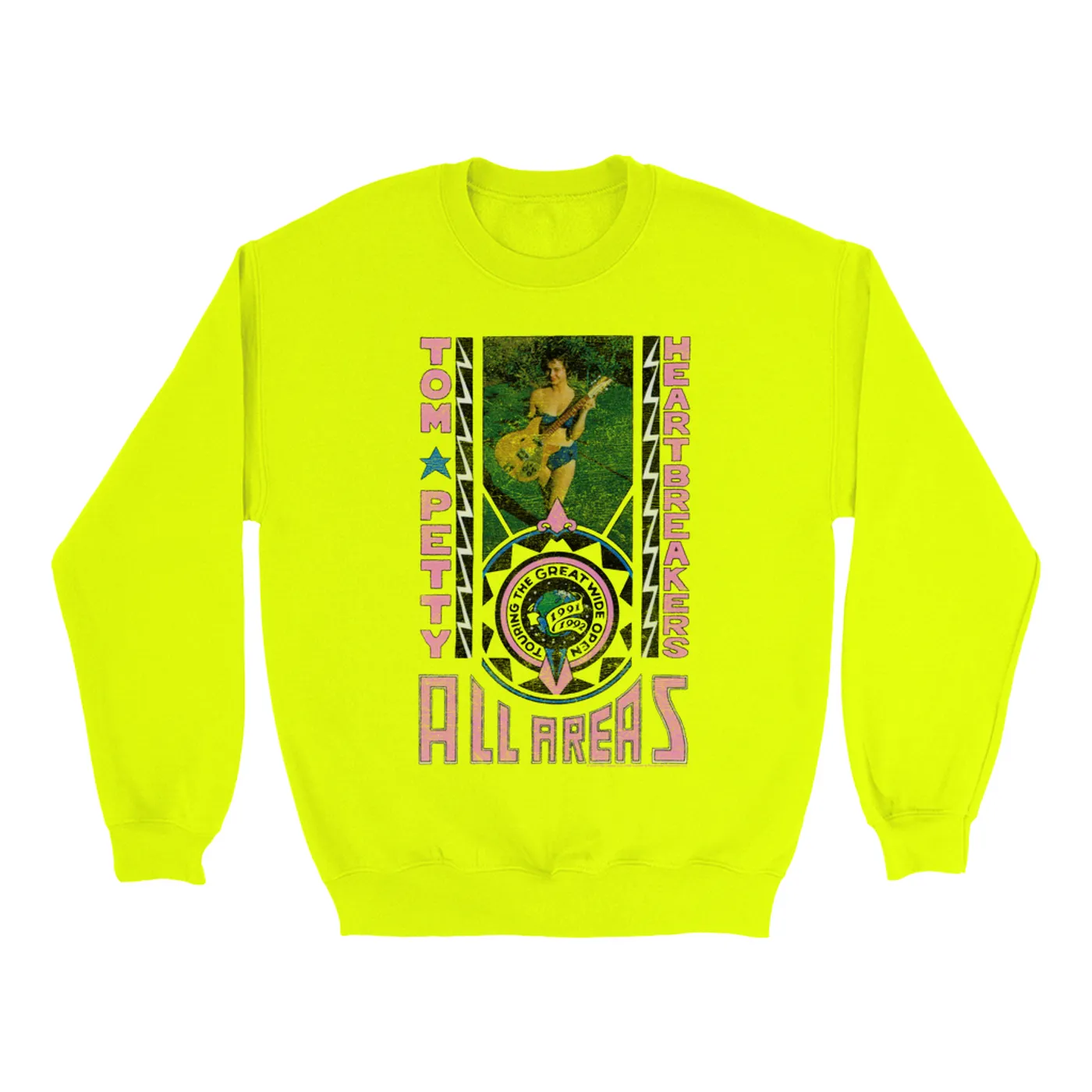 Tom Petty and the Heartbreakers Sweatshirt | 1991 Into The Great Wide Open Tour Image Tom Petty Sweatshirt