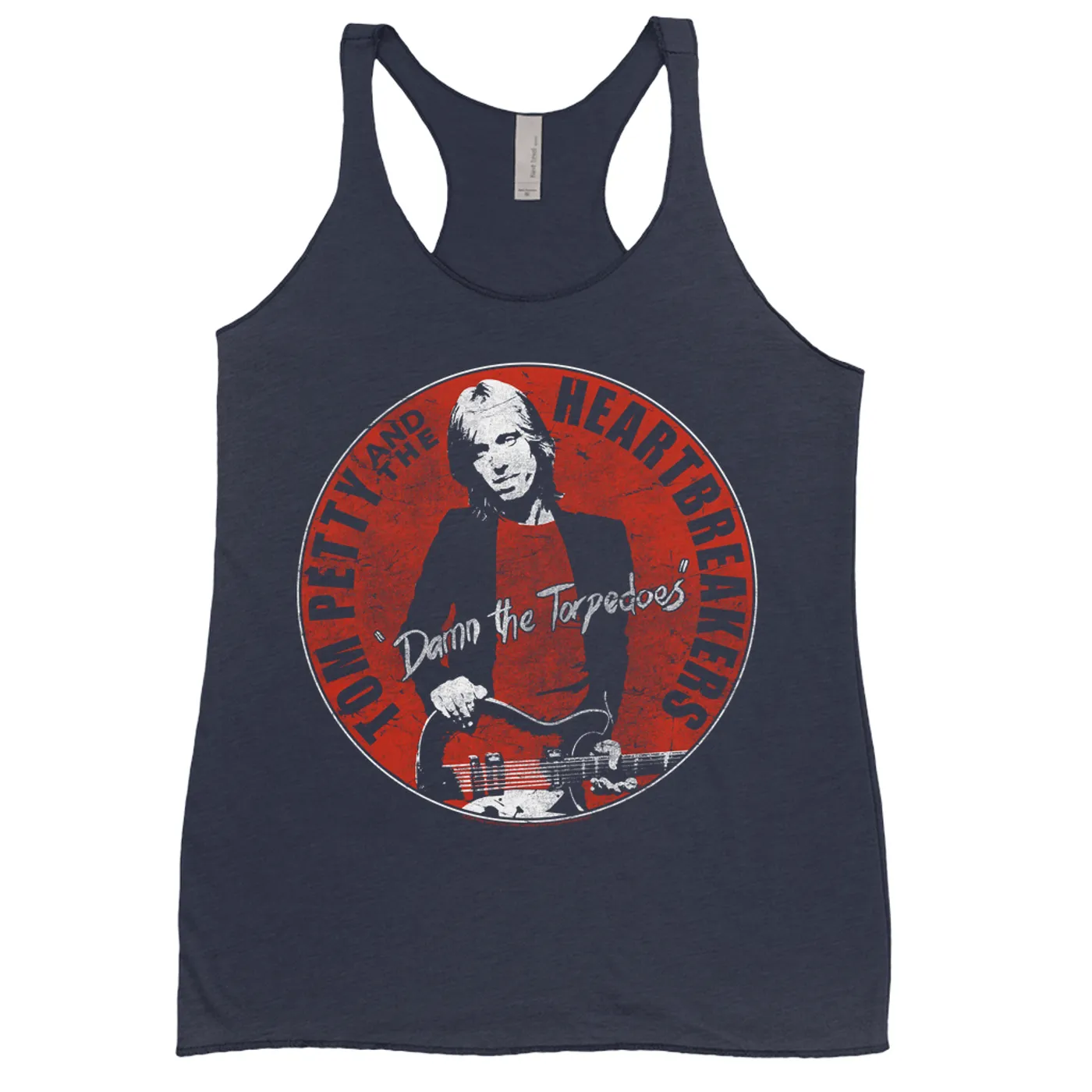 Tom Petty and the Heartbreakers Ladies' Tank Top | Damn The Torpedoes Image Distressed Tom Petty Shirt
