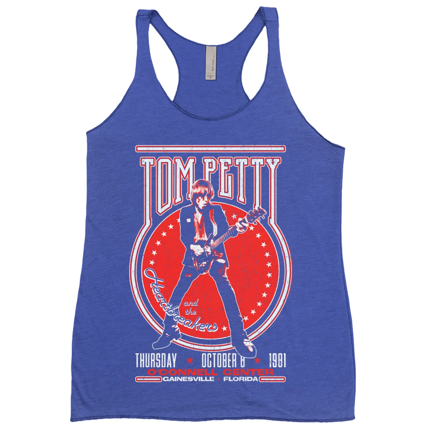 Tom Petty and the Heartbreakers Ladies' Tank Top | Gainesville Florida 1981 Concert (Merchbar Exclusive) Tom Petty Shirt