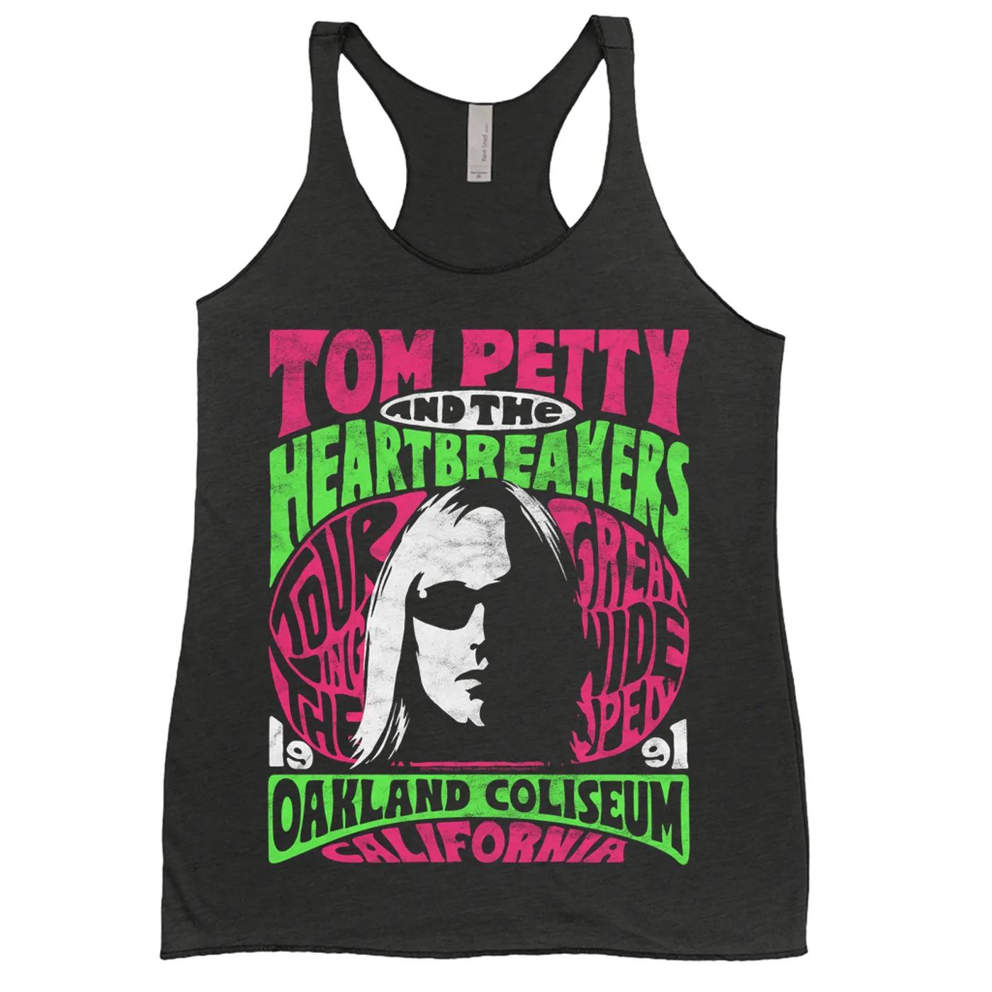 Tom Petty and the Heartbreakers Ladies' Tank Top | Touring The Great Wide Open Oakland California (Merchbar Exclusive) Tom Petty Shirt