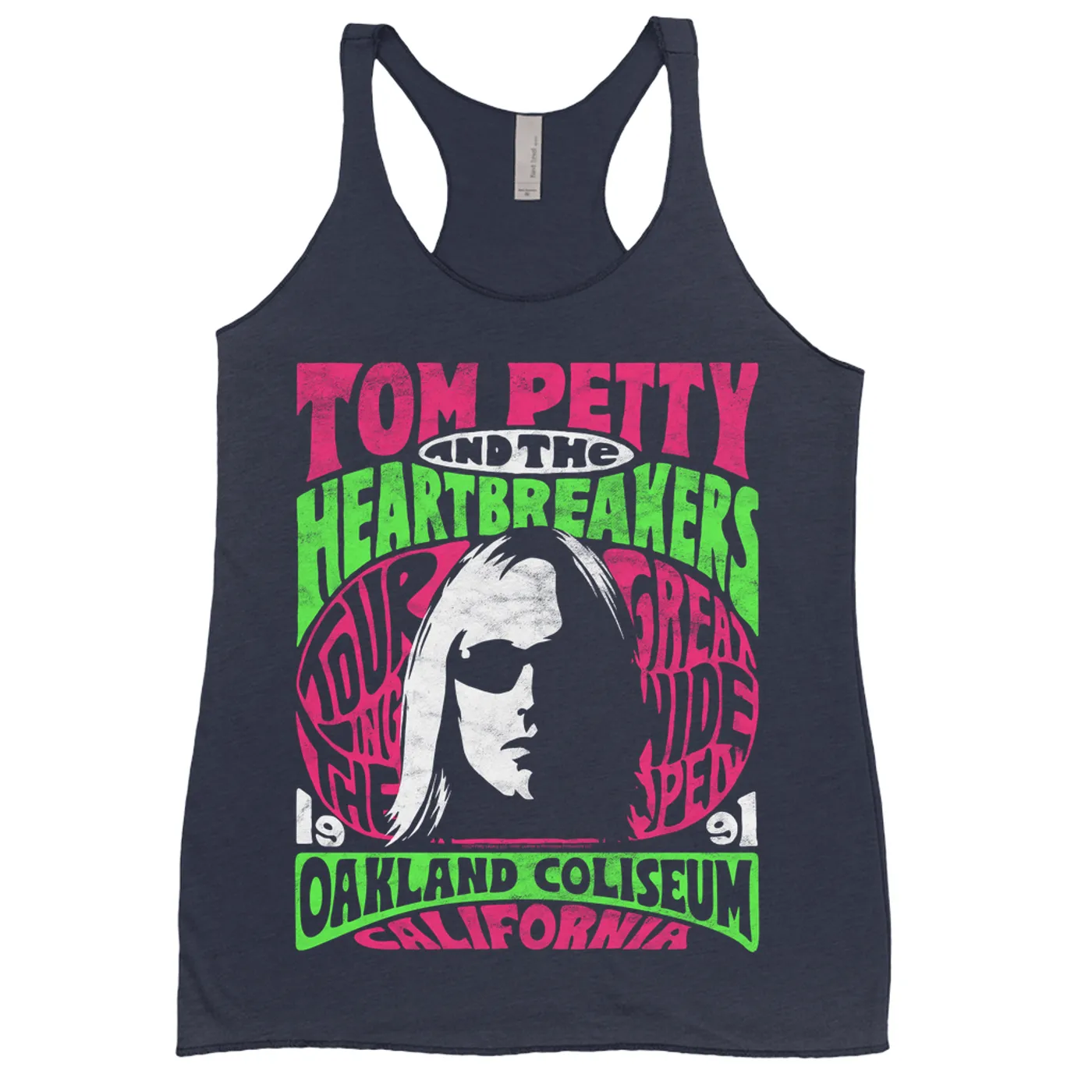 Tom Petty and the Heartbreakers Ladies' Tank Top | Touring The Great Wide Open Oakland California (Merchbar Exclusive) Tom Petty Shirt
