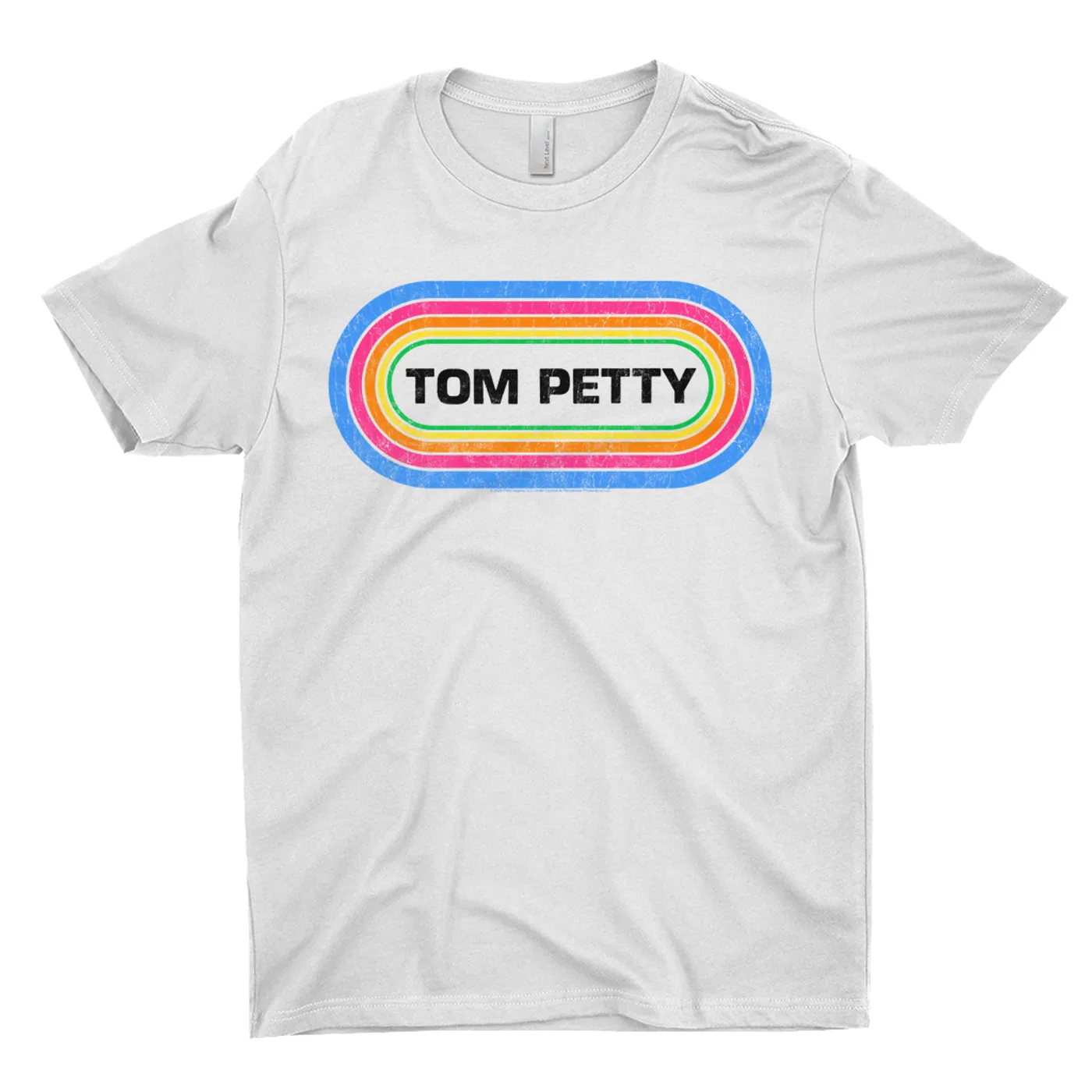 Tom Petty T-Shirt | Tom Petty Colorful Retro Logo Distressed Tom Petty Shirt