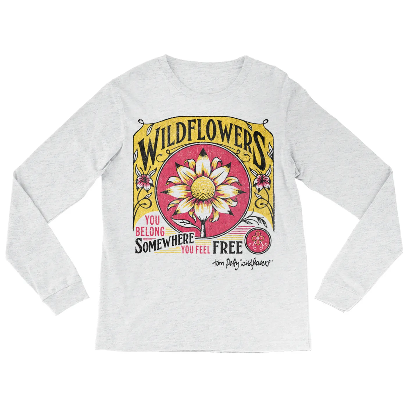 Tom Petty and the Heartbreakers Long Sleeve Shirt | Wildflowers Cover Art Tom Petty Shirt