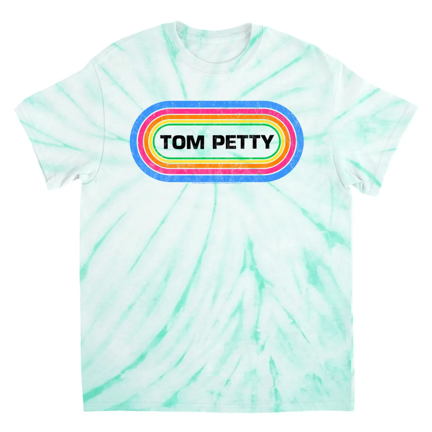 Tom Petty and the Heartbreakers T-Shirt | Tom Petty Colorful Retro Logo Distressed Tom Petty Tie Dye Shirt