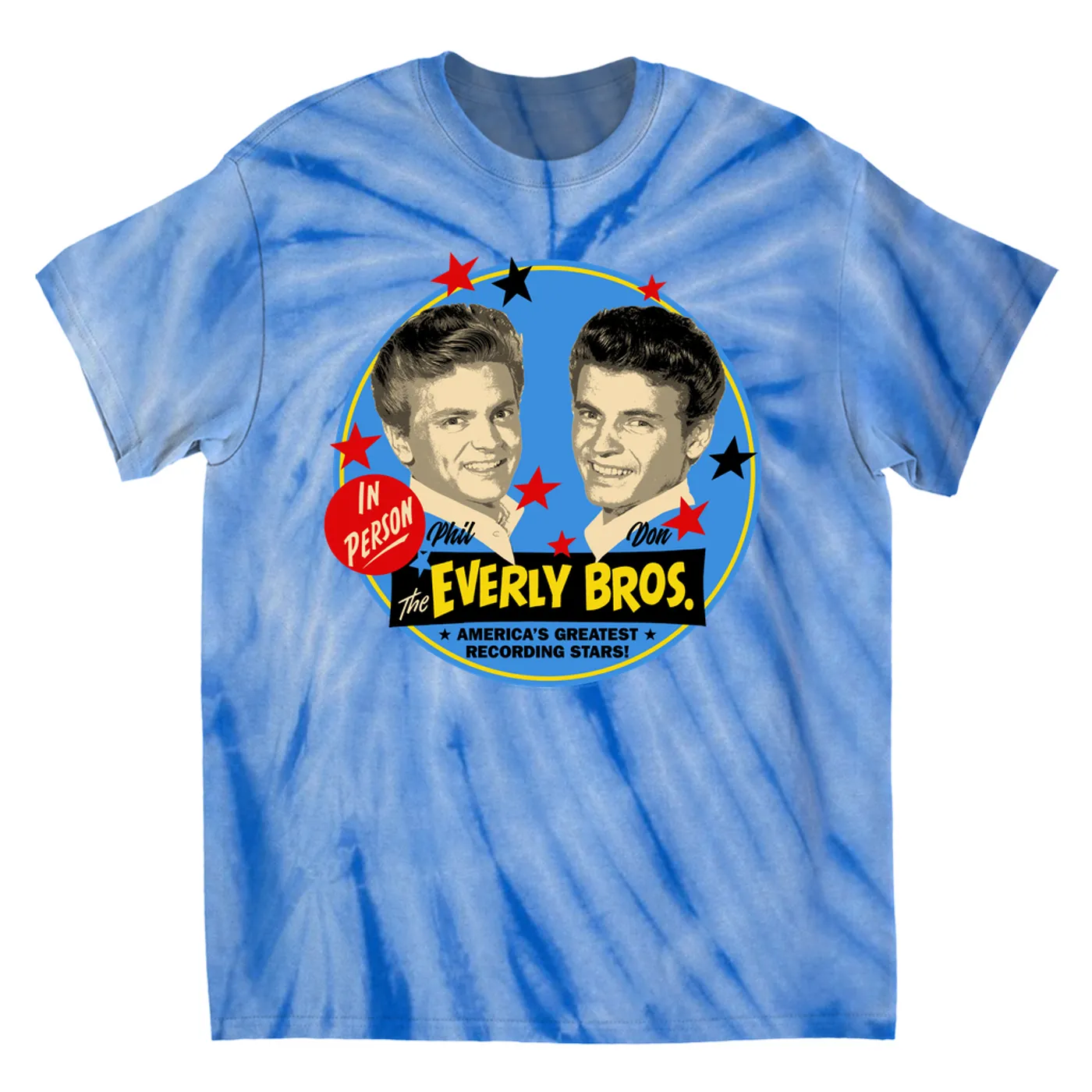 The Everly Brothers T-Shirt | America's Greatest Recording Stars Promotion Image The Everly Brothers Tie Dye Shirt