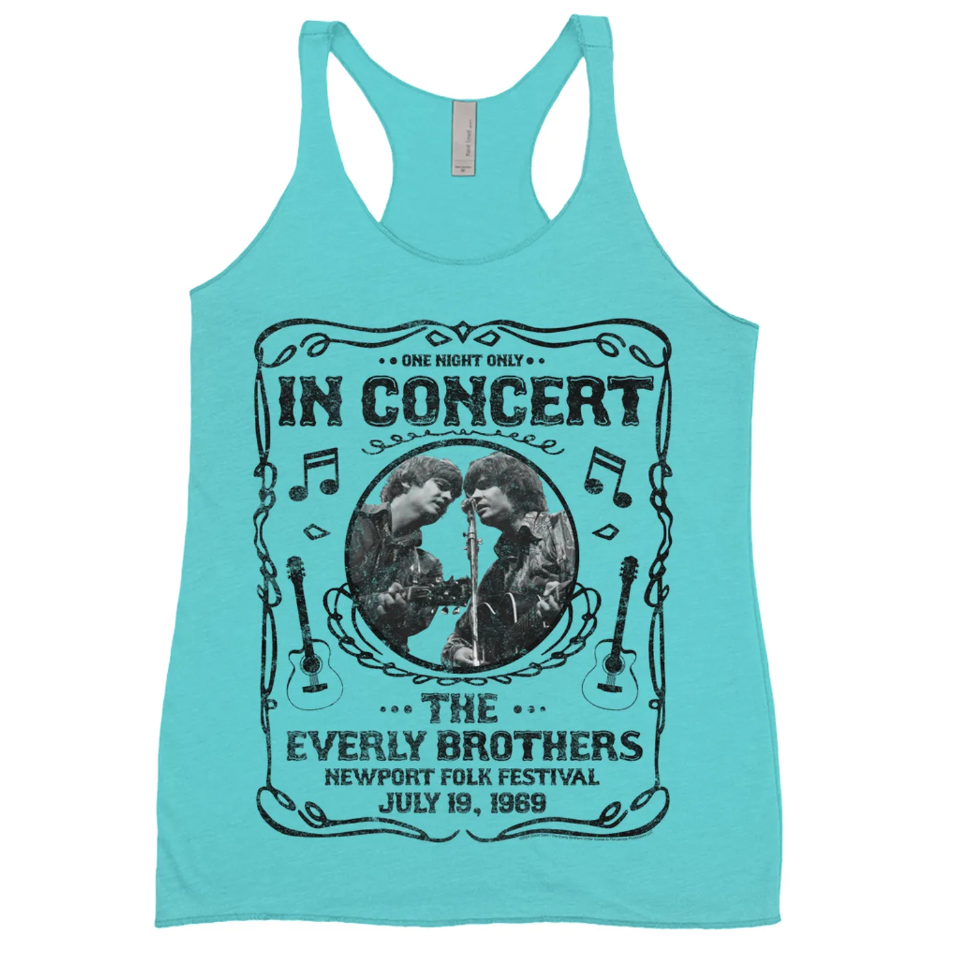 The Everly Brothers Ladies' Tank Top | Newport Folk Festival Concert Distressed (Merchbar Exclusive) The Everly Brothers Shirt