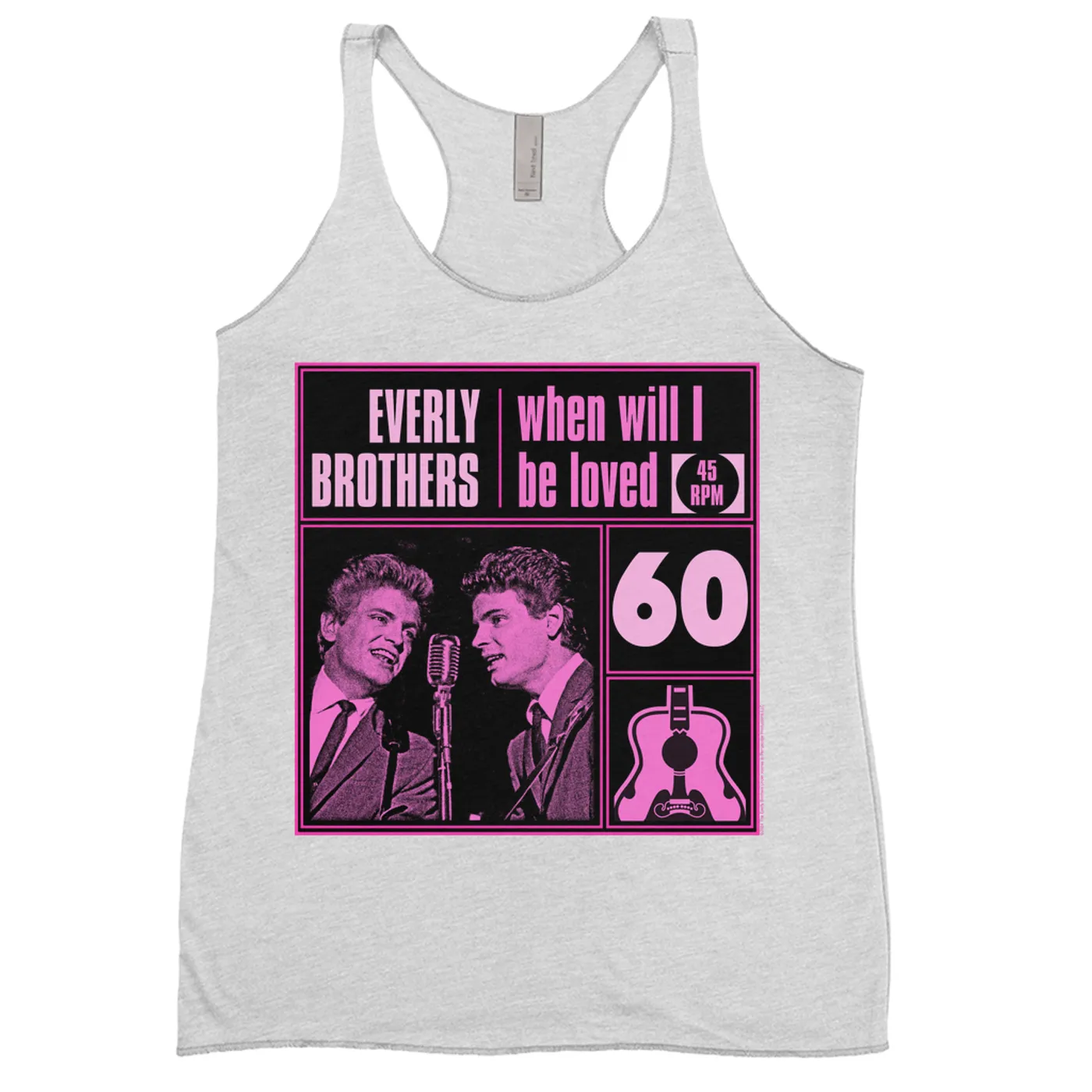 The Everly Brothers Ladies' Tank Top | When Will I Be Loved Pink Black The Everly Brothers Shirt