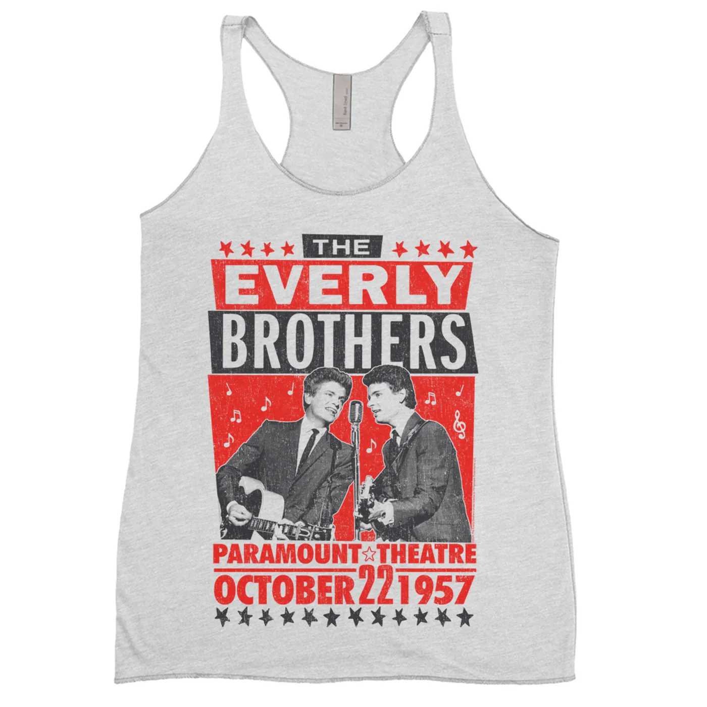 The Everly Brothers Ladies' Tank Top | Paramount Theatre Live Show Distressed (Merchbar Exclusive) The Everly Brothers Shirt