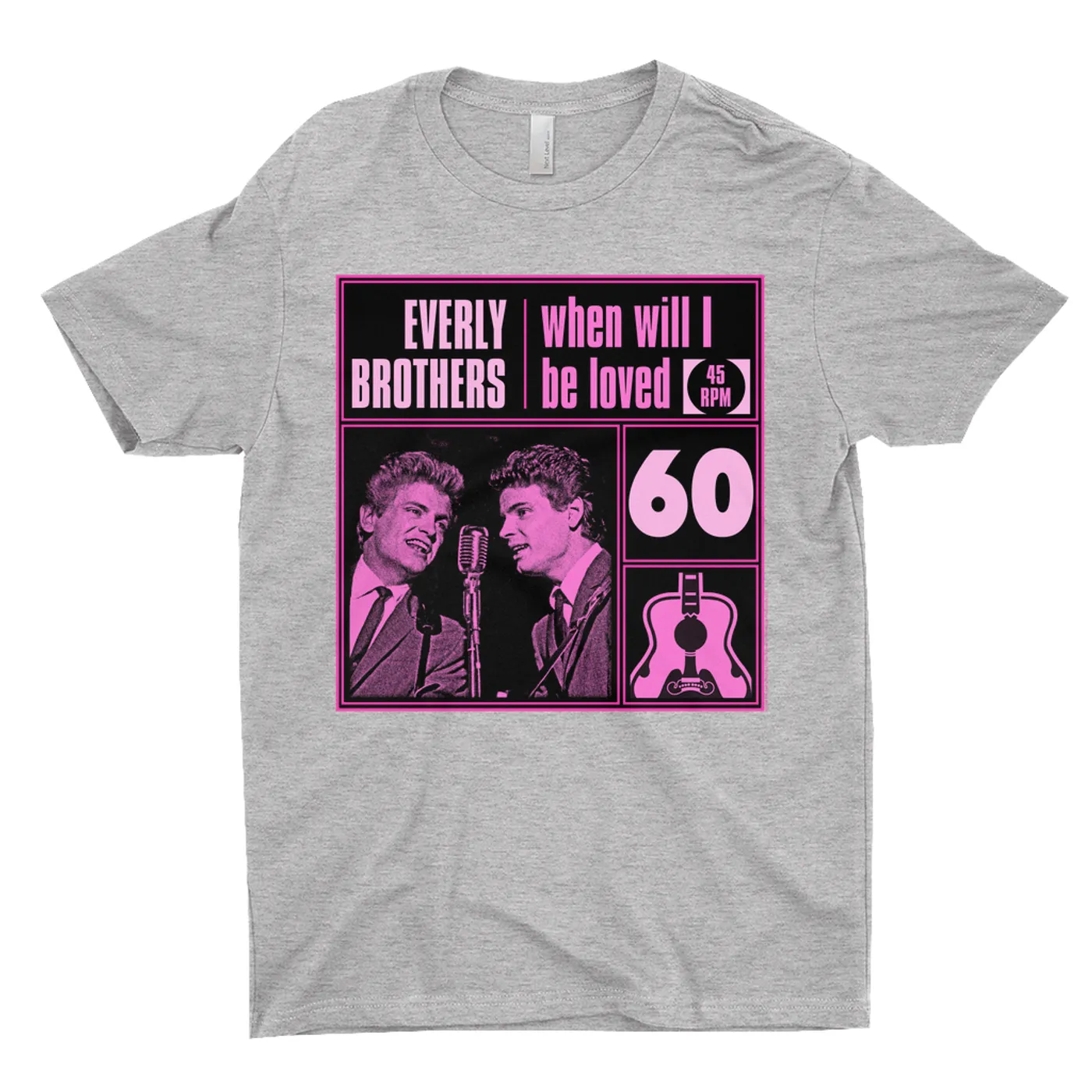 The Everly Brothers T-Shirt | When Will I Be Loved Pink Black The Everly Brothers Shirt