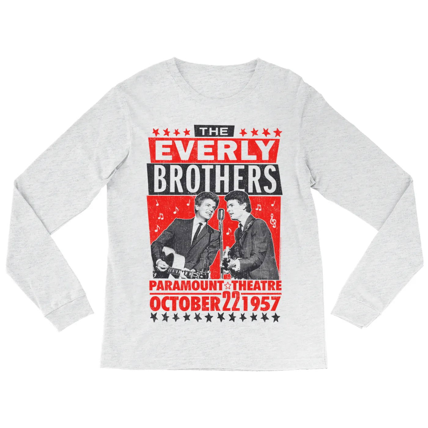 The Everly Brothers Long Sleeve Shirt | Paramount Theatre Live Show Distressed (Merchbar Exclusive) The Everly Brothers Shirt